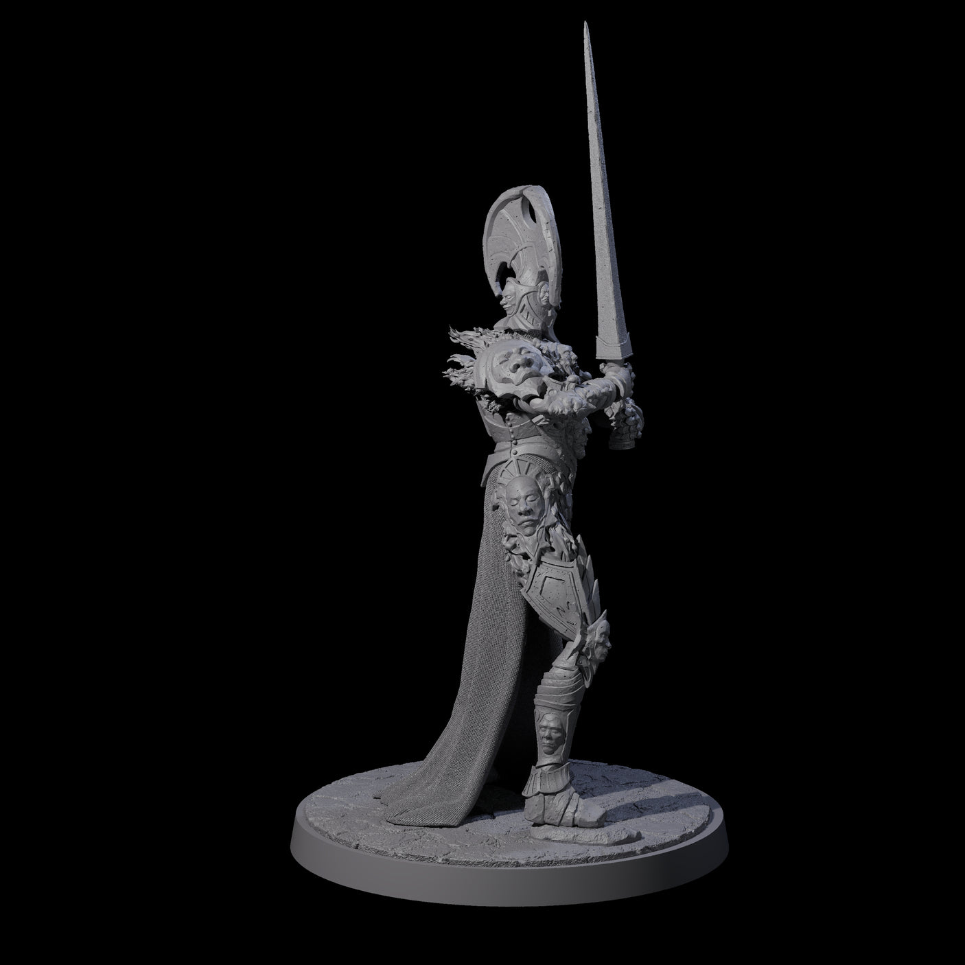 Three Towering Graveknights Miniature for Dungeons and Dragons, Pathfinder or other TTRPGs