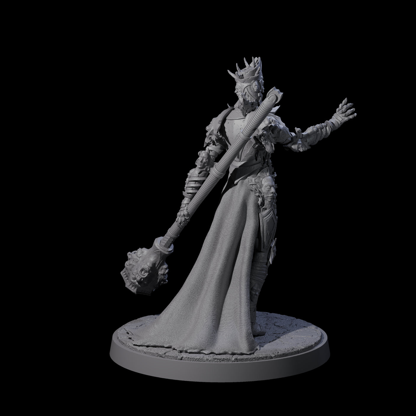 Three Towering Graveknights Miniature for Dungeons and Dragons, Pathfinder or other TTRPGs
