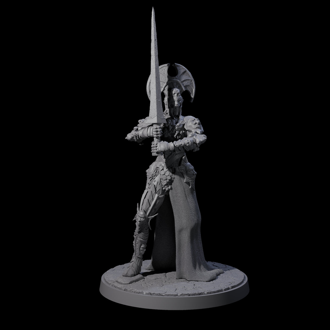 Three Towering Graveknights Miniature for Dungeons and Dragons, Pathfinder or other TTRPGs