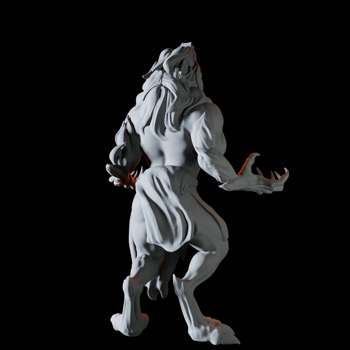 Three Werewolves Miniature for Dungeons and Dragons, Pathfinder or other TTRPGs