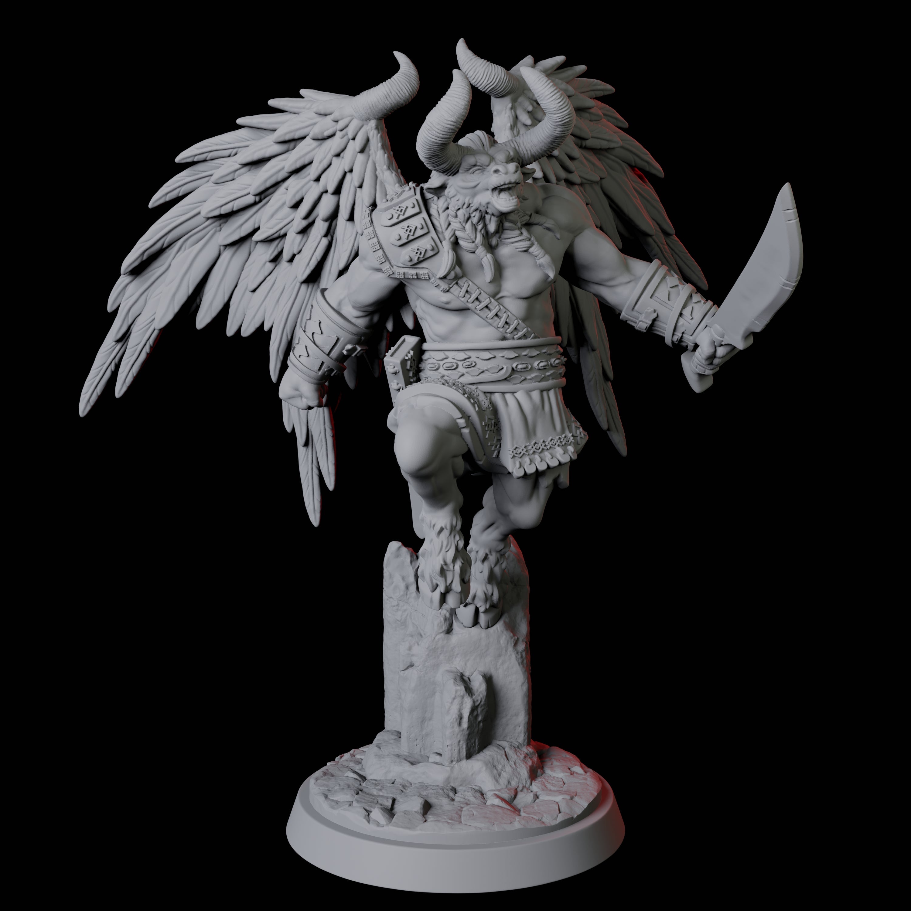 Three Winged Bull Men Miniature for Dungeons and Dragons, Pathfinder or other TTRPGs