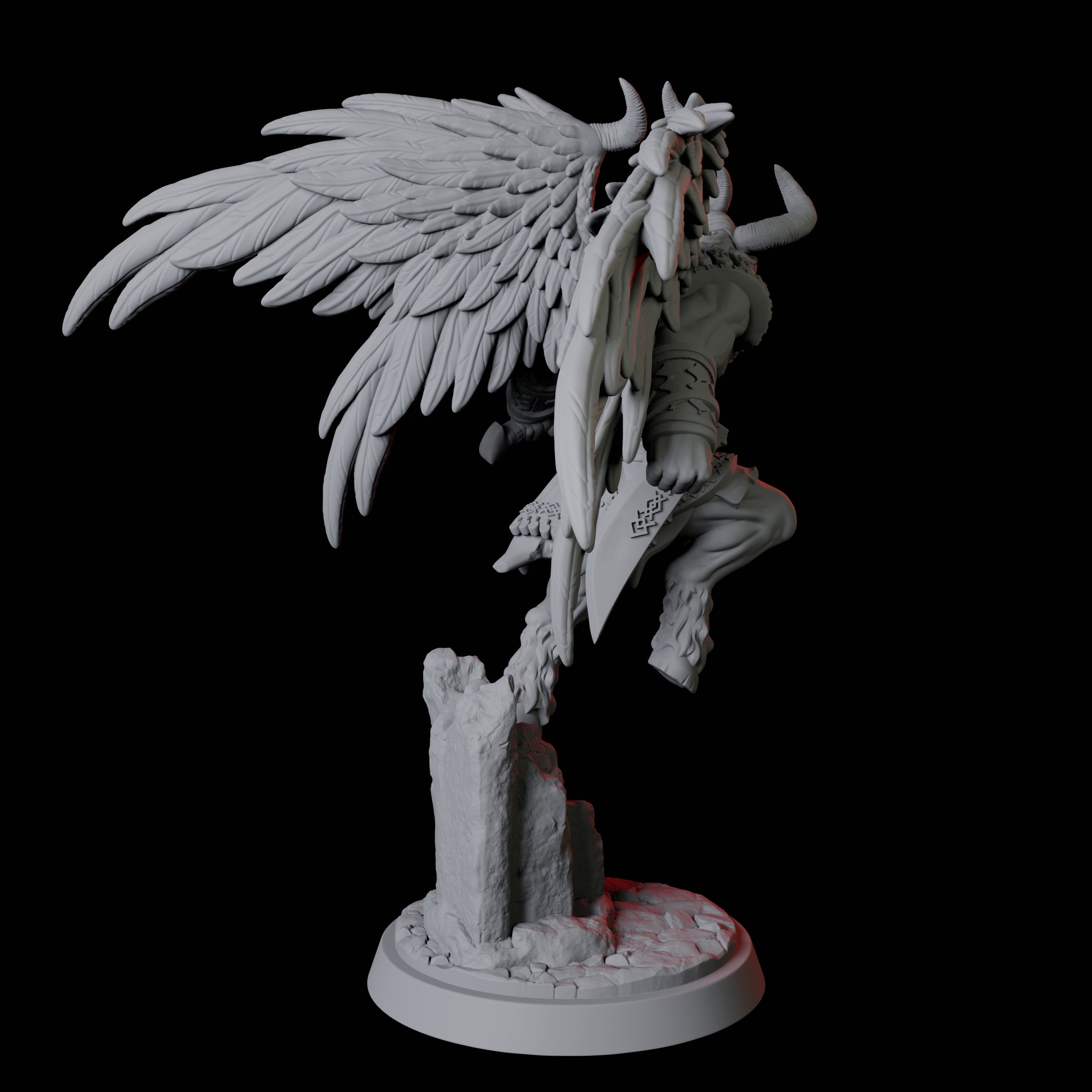 Three Winged Bull Men Miniature for Dungeons and Dragons, Pathfinder or other TTRPGs