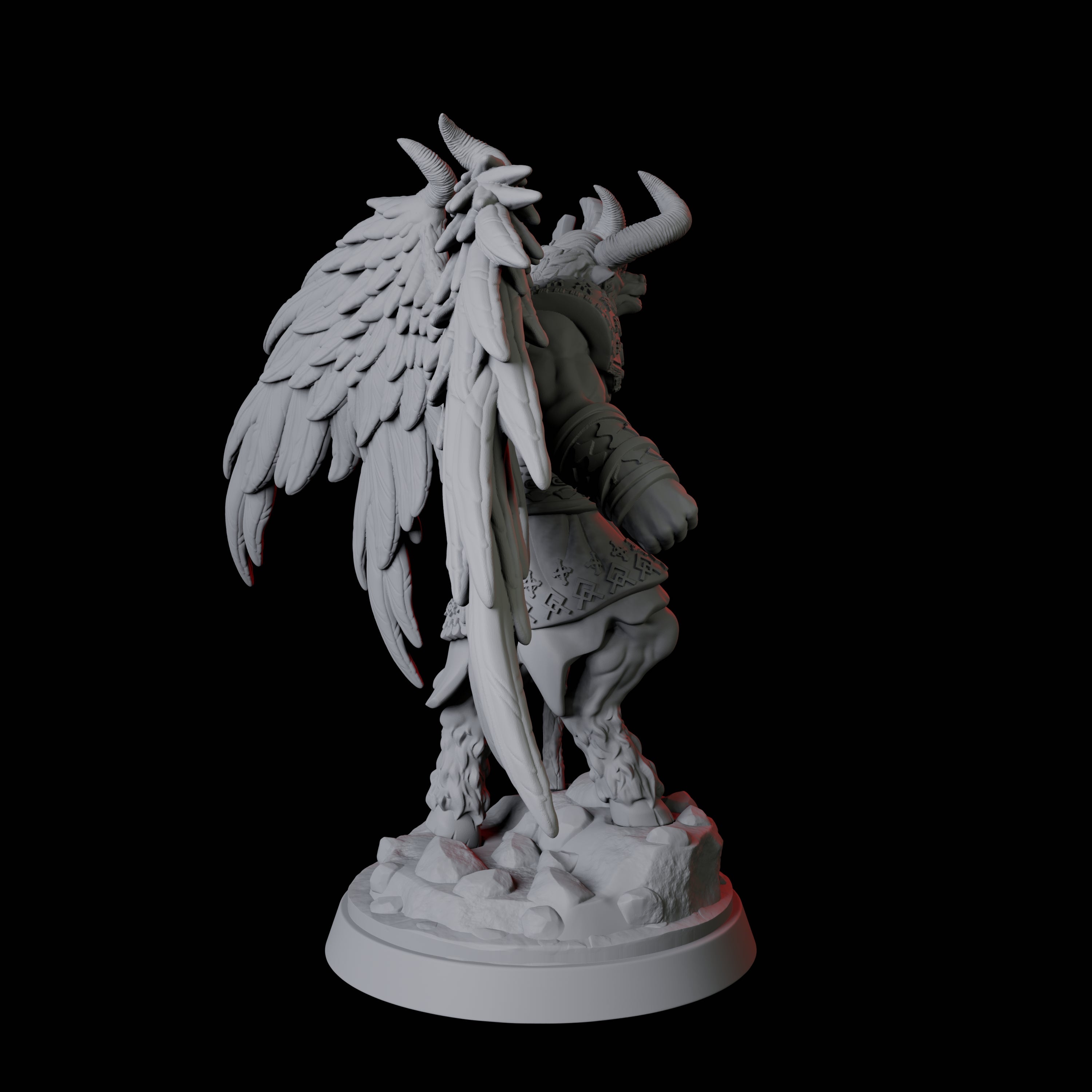Three Winged Bull Men Miniature for Dungeons and Dragons, Pathfinder or other TTRPGs