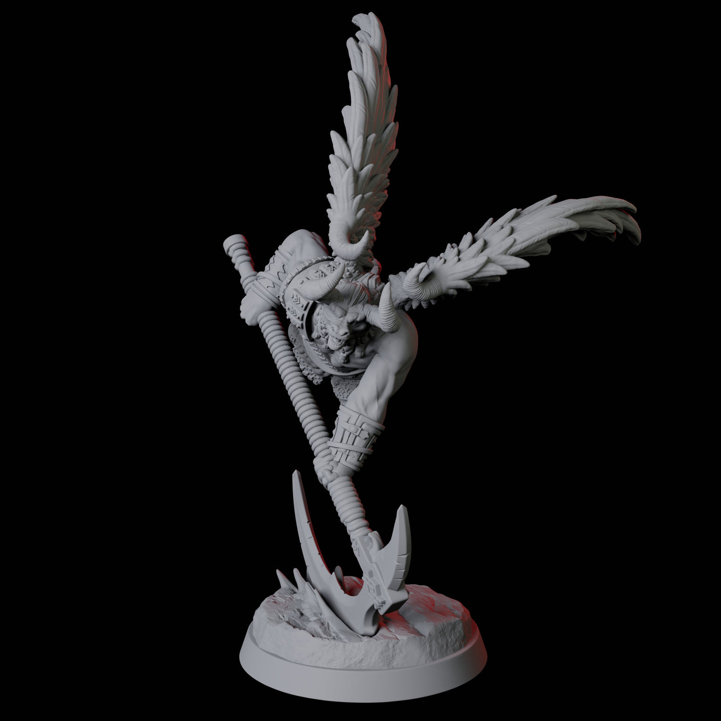 Three Winged Bull Men Miniature for Dungeons and Dragons, Pathfinder or other TTRPGs