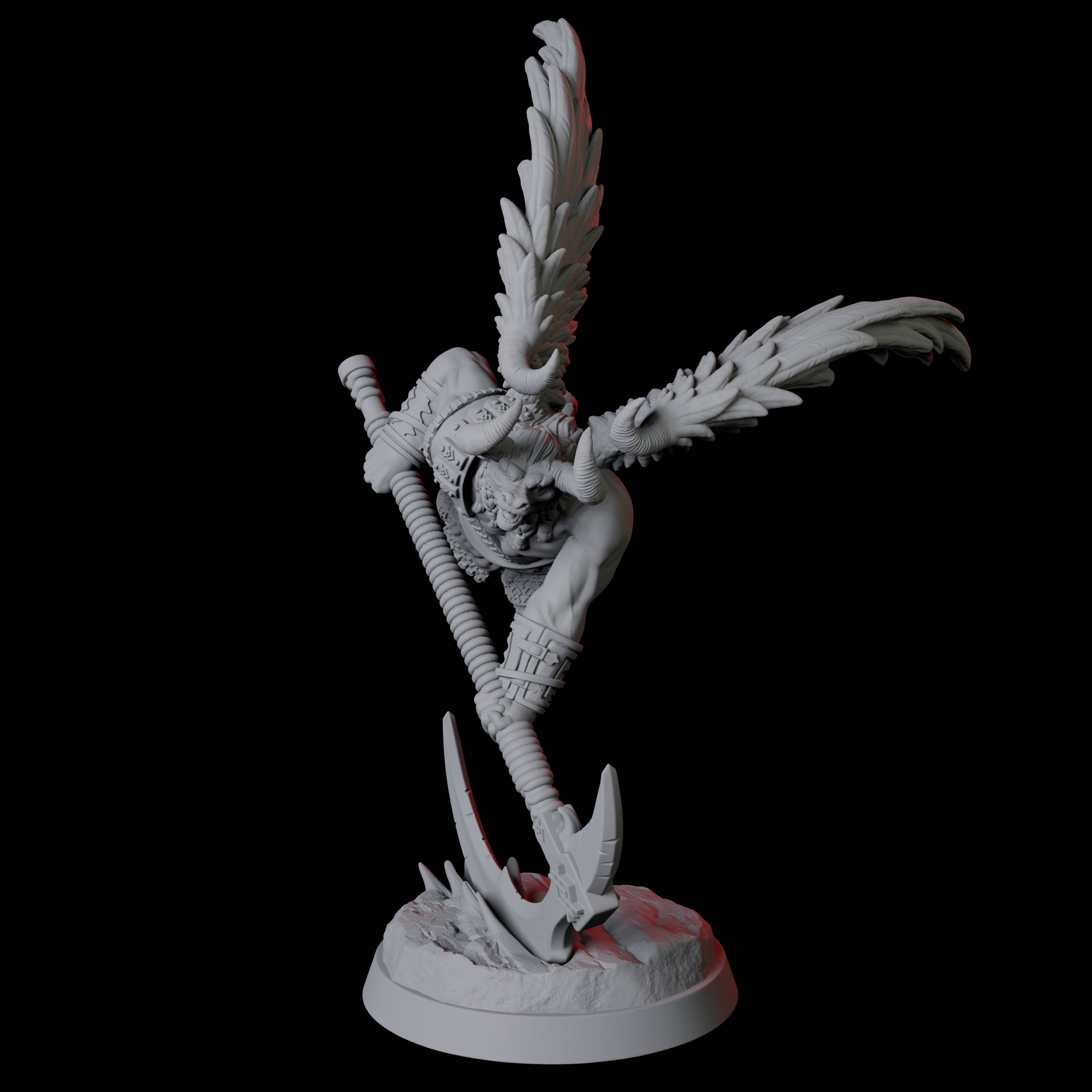Three Winged Bull Men Miniature for Dungeons and Dragons, Pathfinder or other TTRPGs