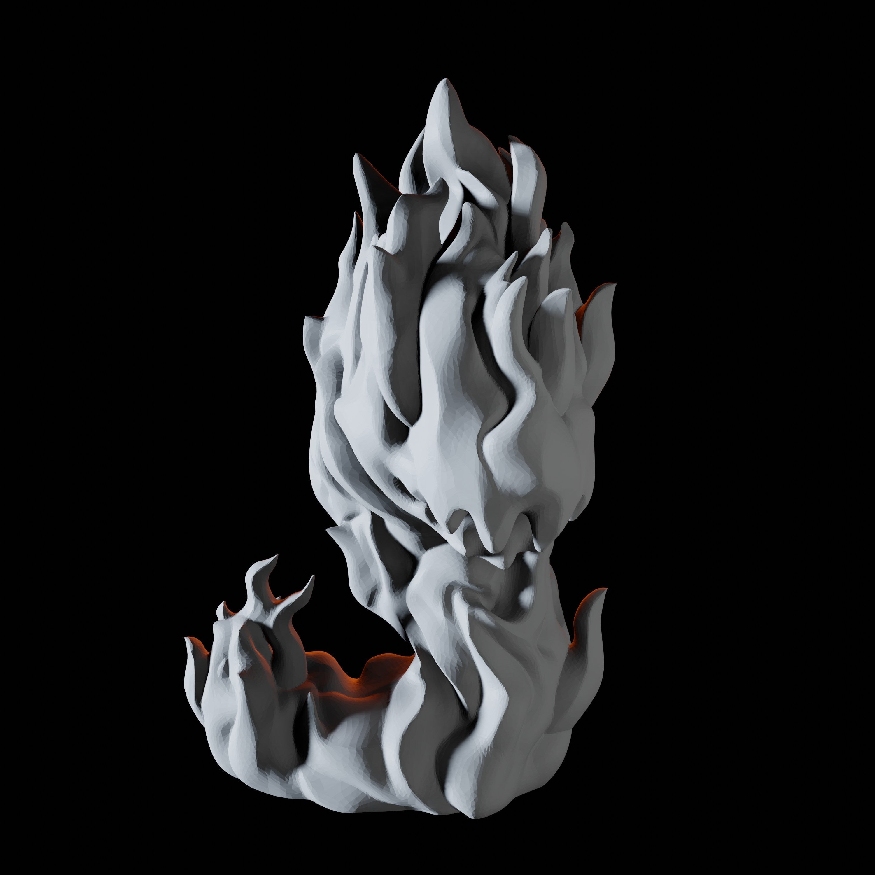 Three Young Fire Elementals Miniature for Dungeons and Dragons, Pathfinder or other TTRPGs