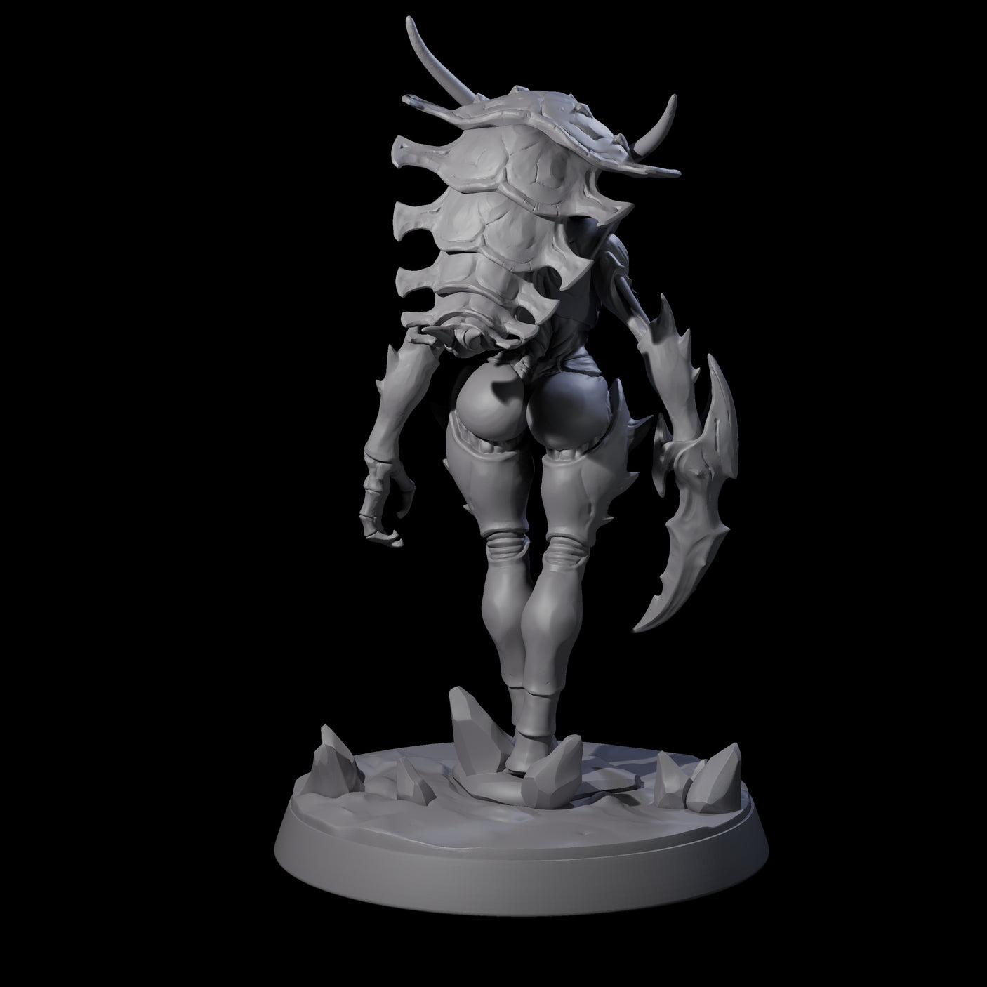 Thri-kreen Hybrid Pinup Miniature for Dungeons and Dragons, Pathfinder or other TTRPGs