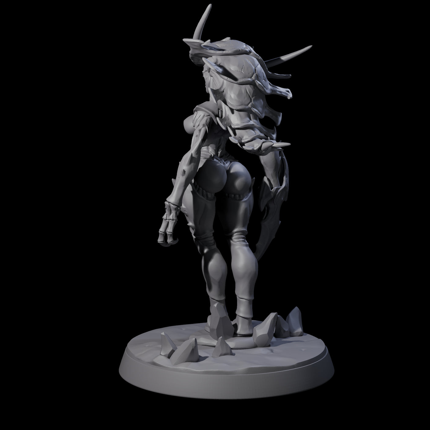 Thri-kreen Hybrid Pinup Miniature for Dungeons and Dragons, Pathfinder or other TTRPGs