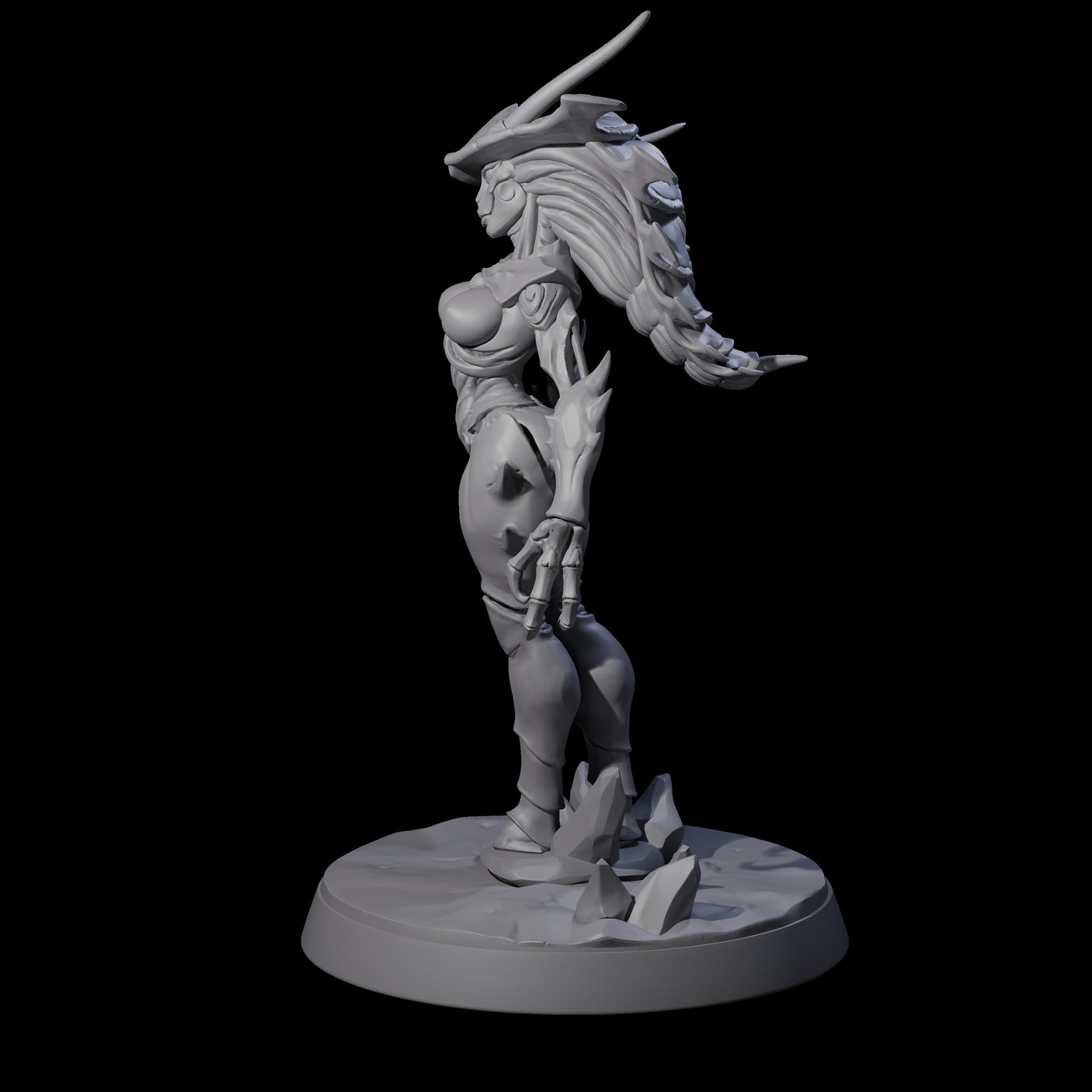 Thri-kreen Hybrid Pinup Miniature for Dungeons and Dragons, Pathfinder or other TTRPGs