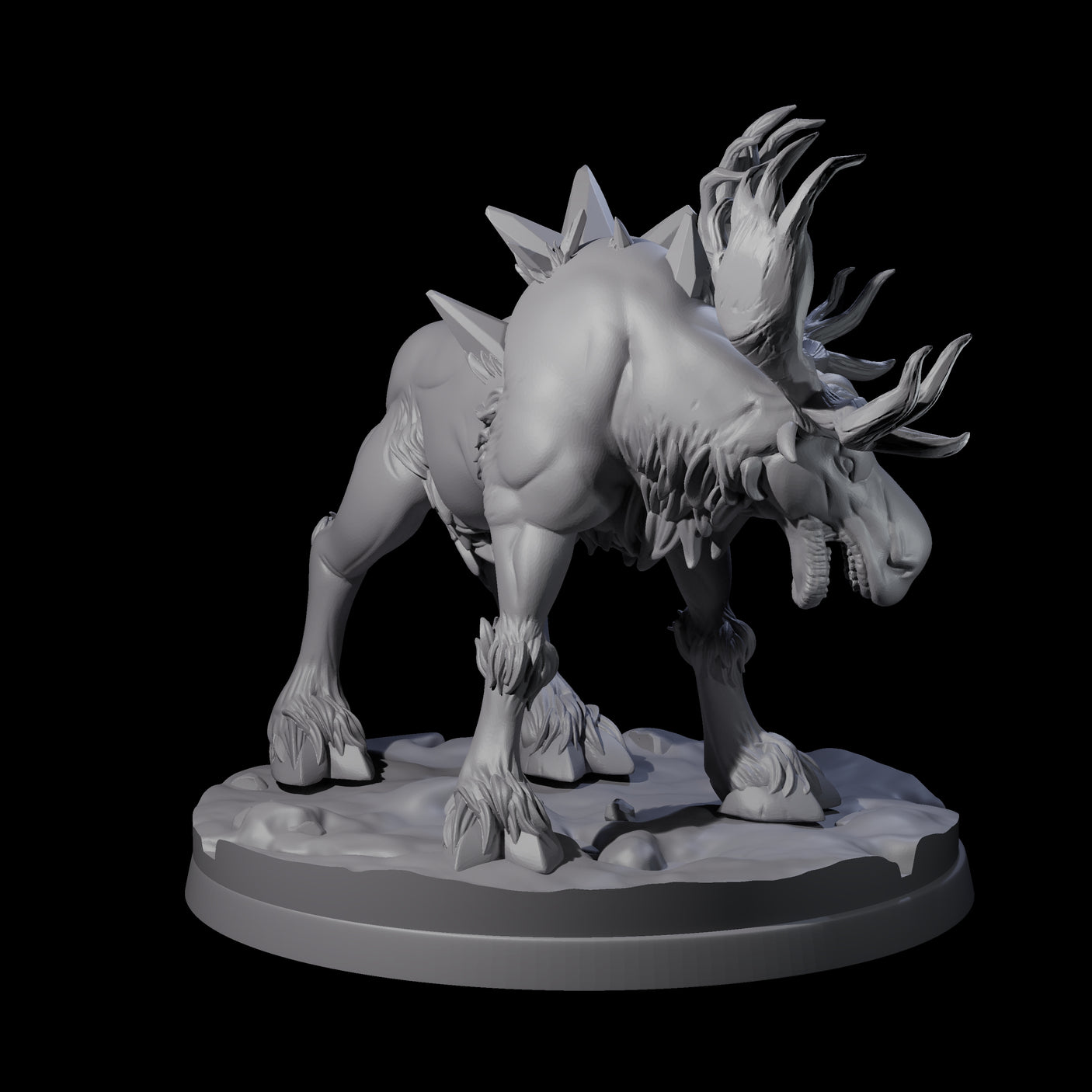Thundering Moose Guardian A Miniature for Dungeons and Dragons, Pathfinder or other TTRPGs