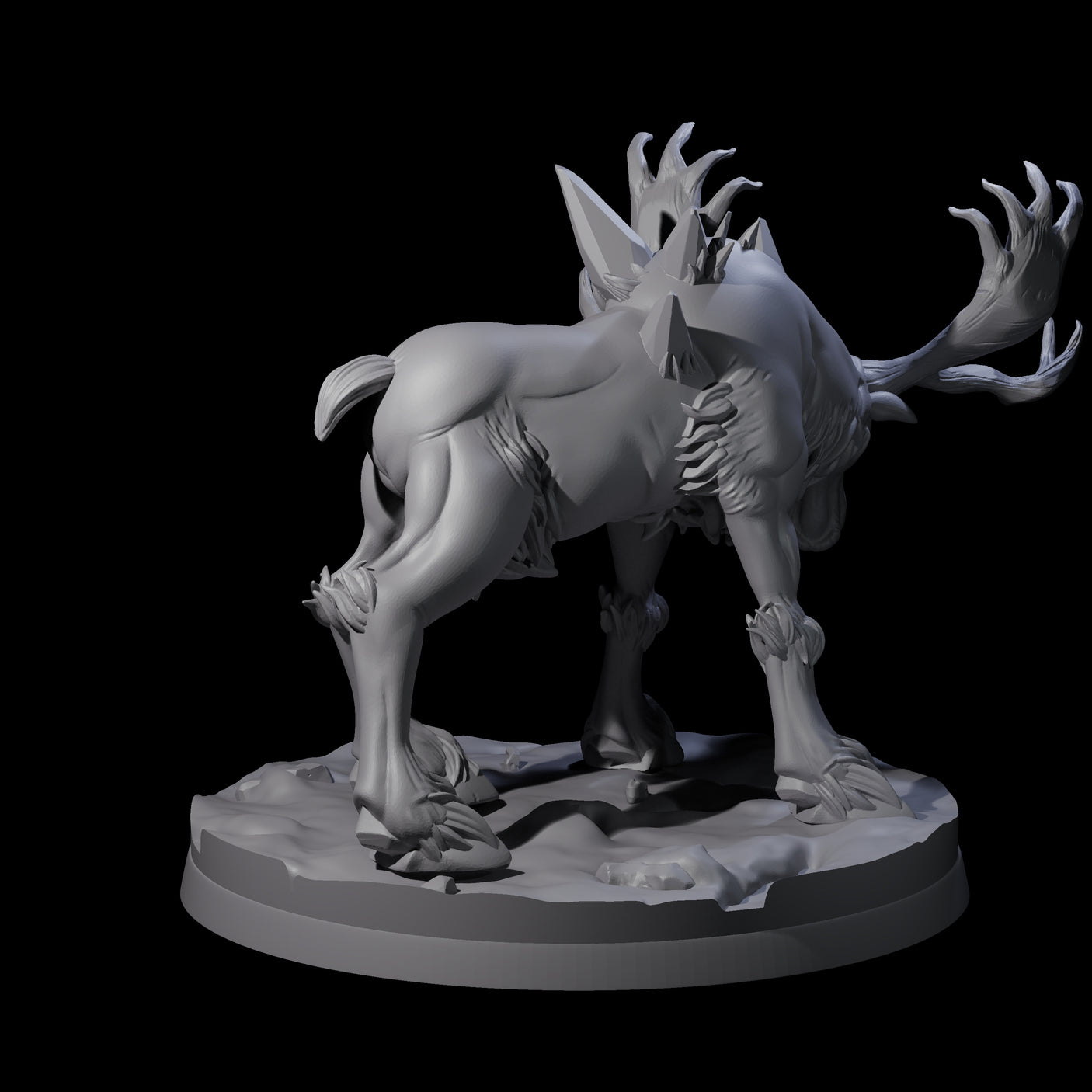 Thundering Moose Guardian A Miniature for Dungeons and Dragons, Pathfinder or other TTRPGs