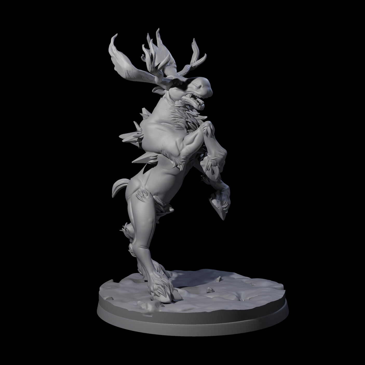 Thundering Moose Guardian B Miniature for Dungeons and Dragons, Pathfinder or other TTRPGs