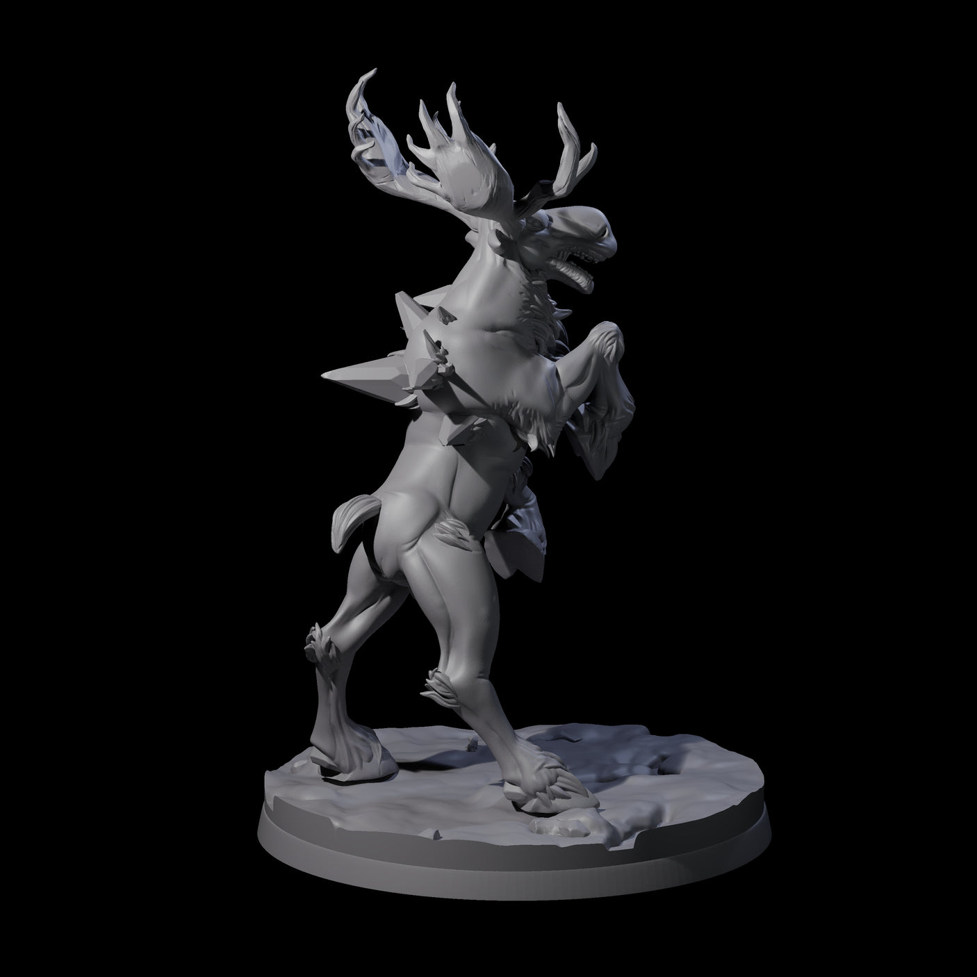 Thundering Moose Guardian B Miniature for Dungeons and Dragons, Pathfinder or other TTRPGs