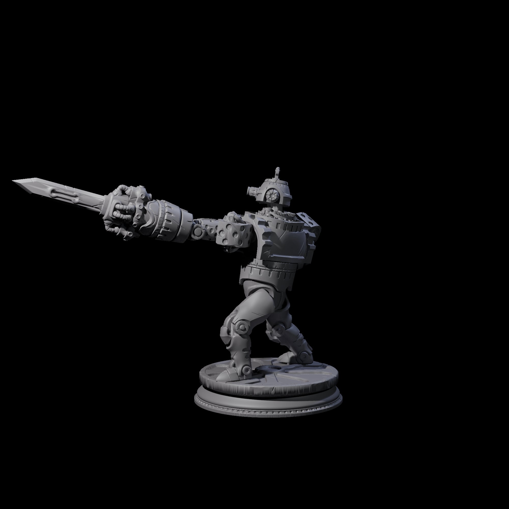 Ticking Clockwork Soldier A Miniature for Dungeons and Dragons, Pathfinder or other TTRPGs