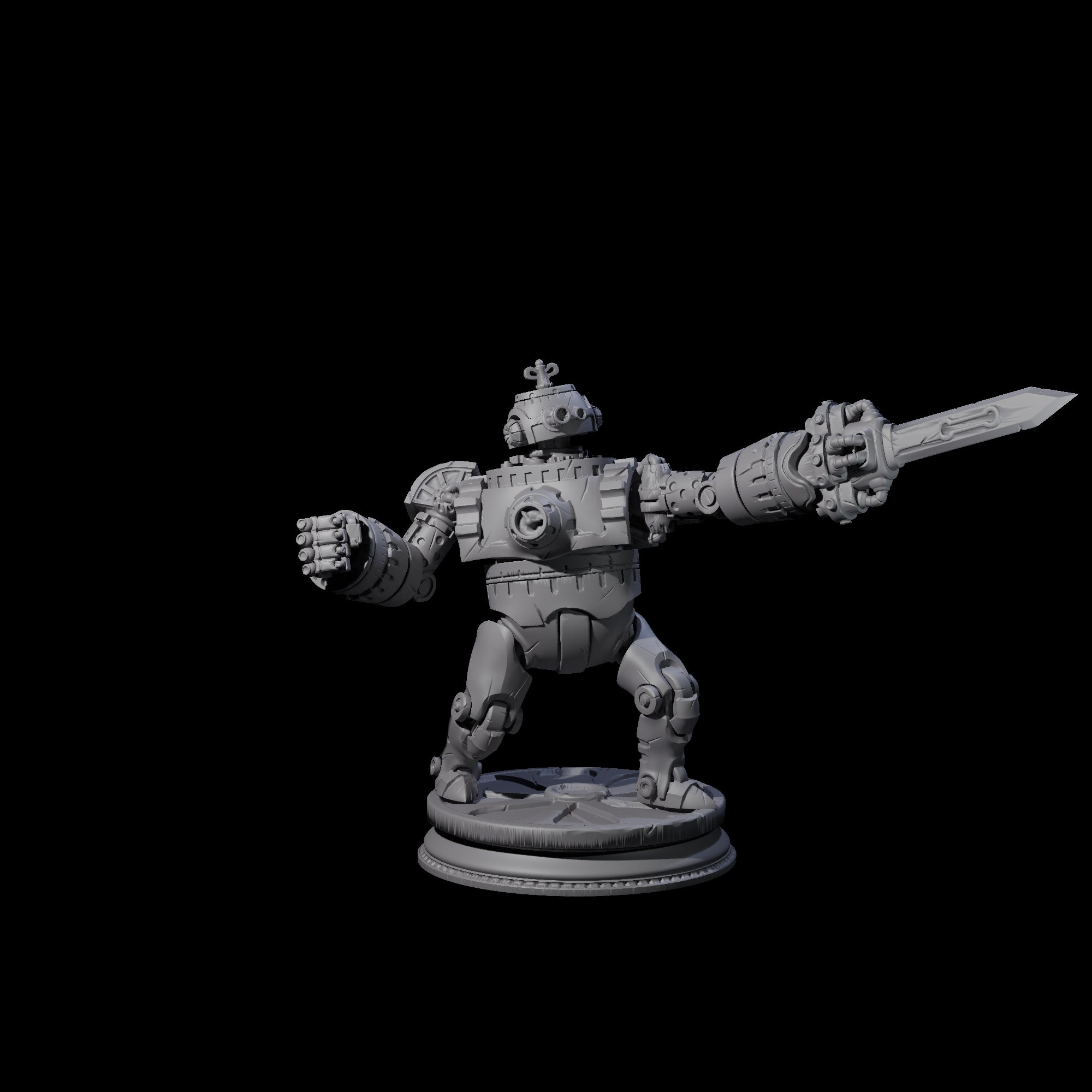 Ticking Clockwork Soldier A Miniature for Dungeons and Dragons, Pathfinder or other TTRPGs