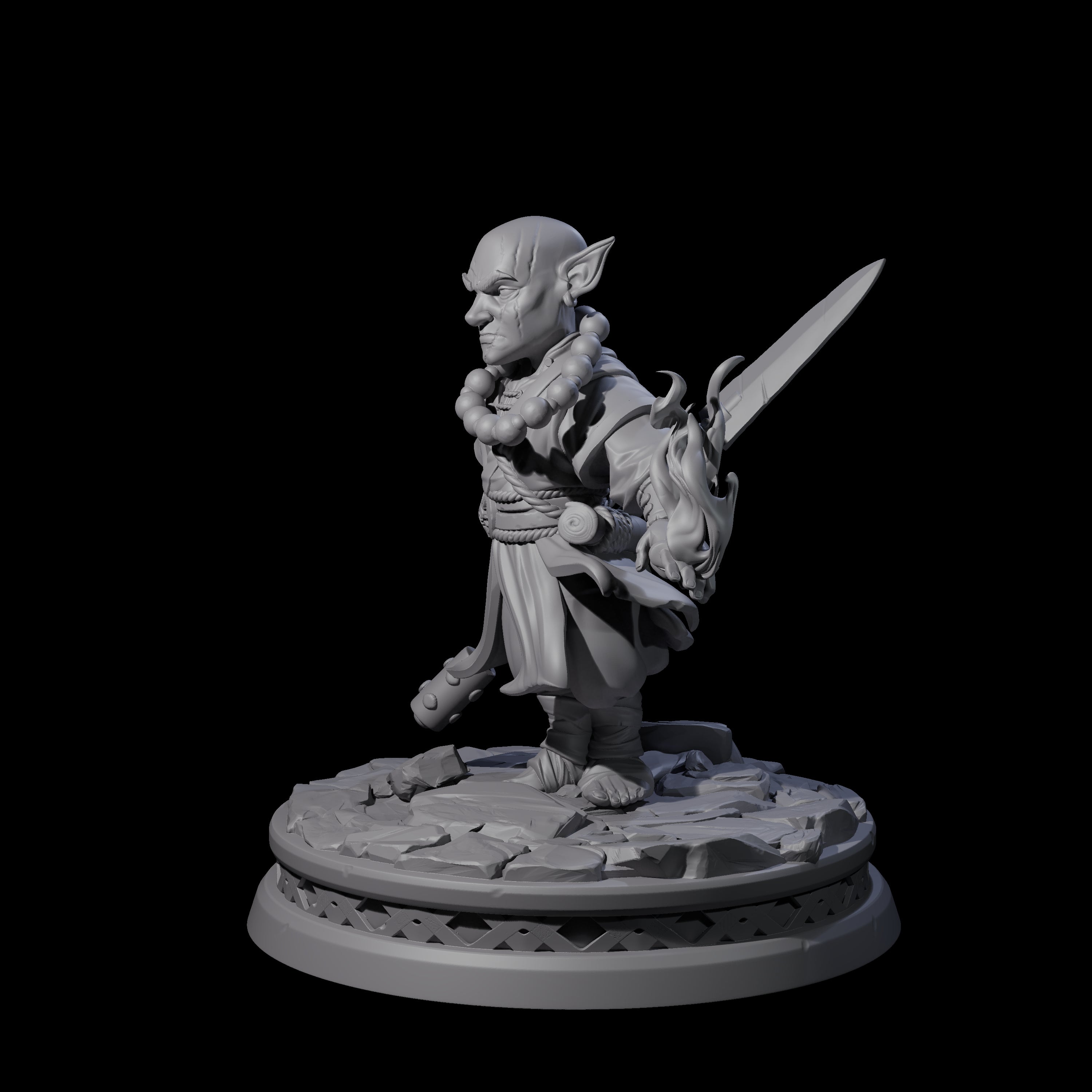 Tidy Goblin Monk Miniature for Dungeons and Dragons, Pathfinder or other TTRPGs