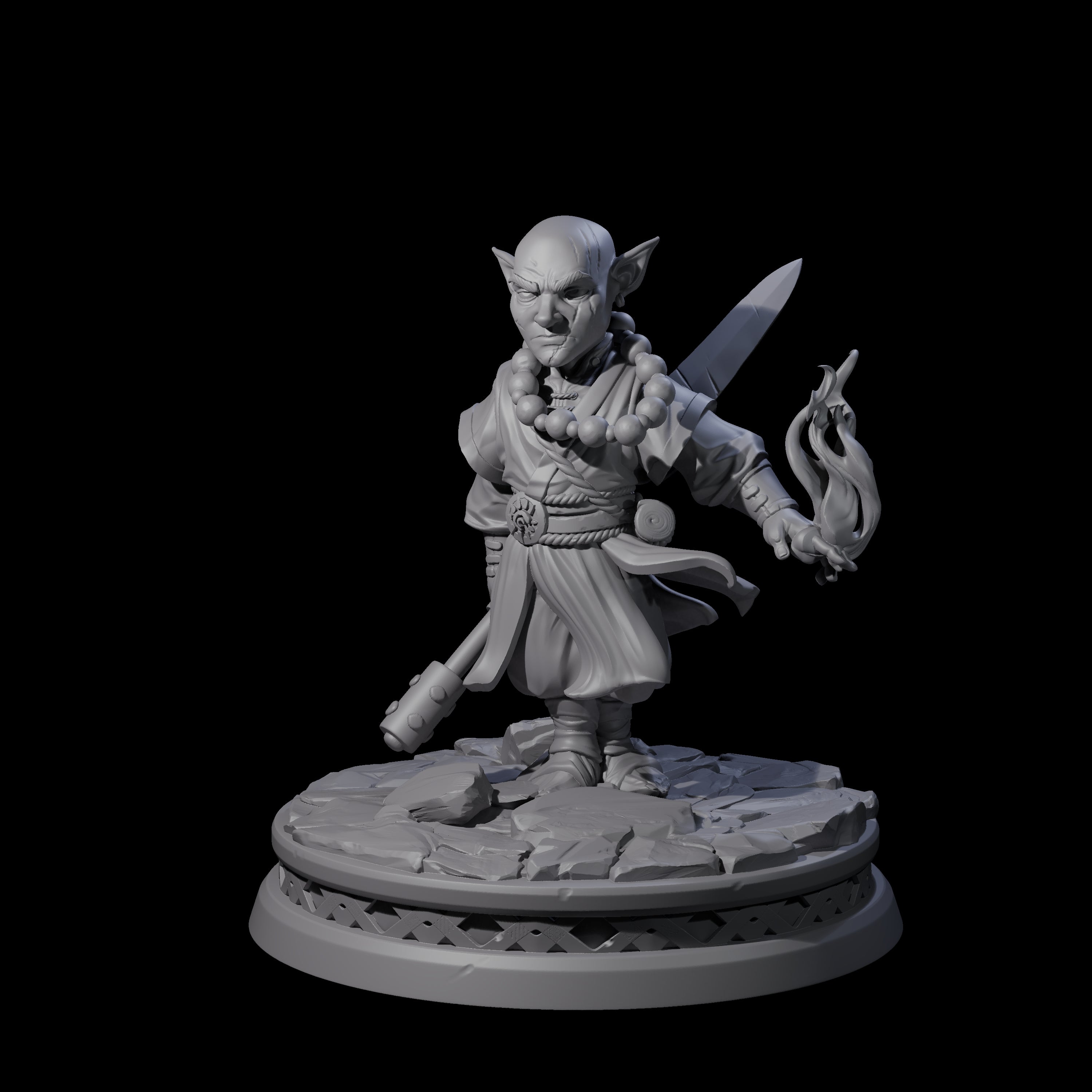 Tidy Goblin Monk Miniature for Dungeons and Dragons, Pathfinder or other TTRPGs