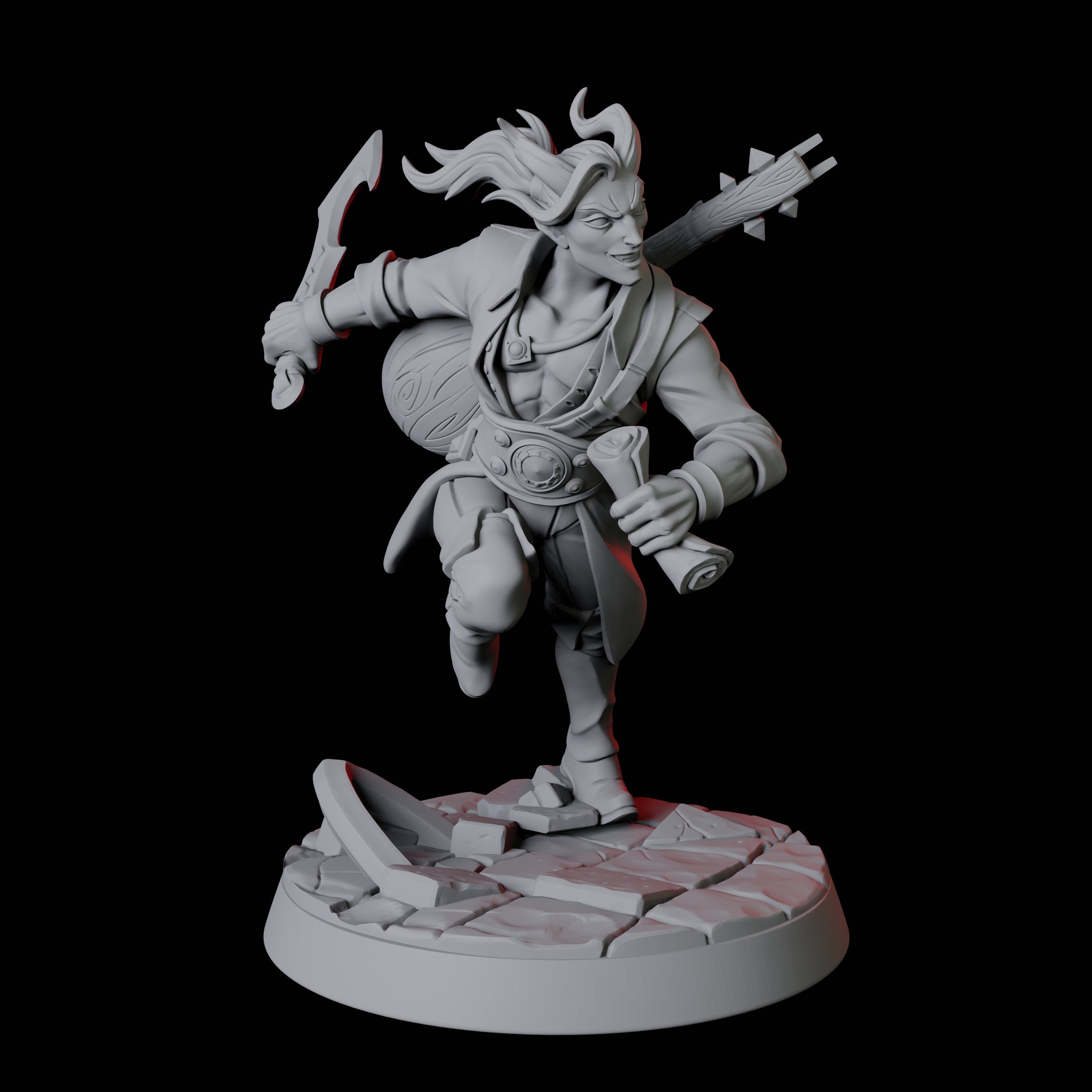 Tiefling Bard A Miniature for Dungeons and Dragons, Pathfinder or other TTRPGs