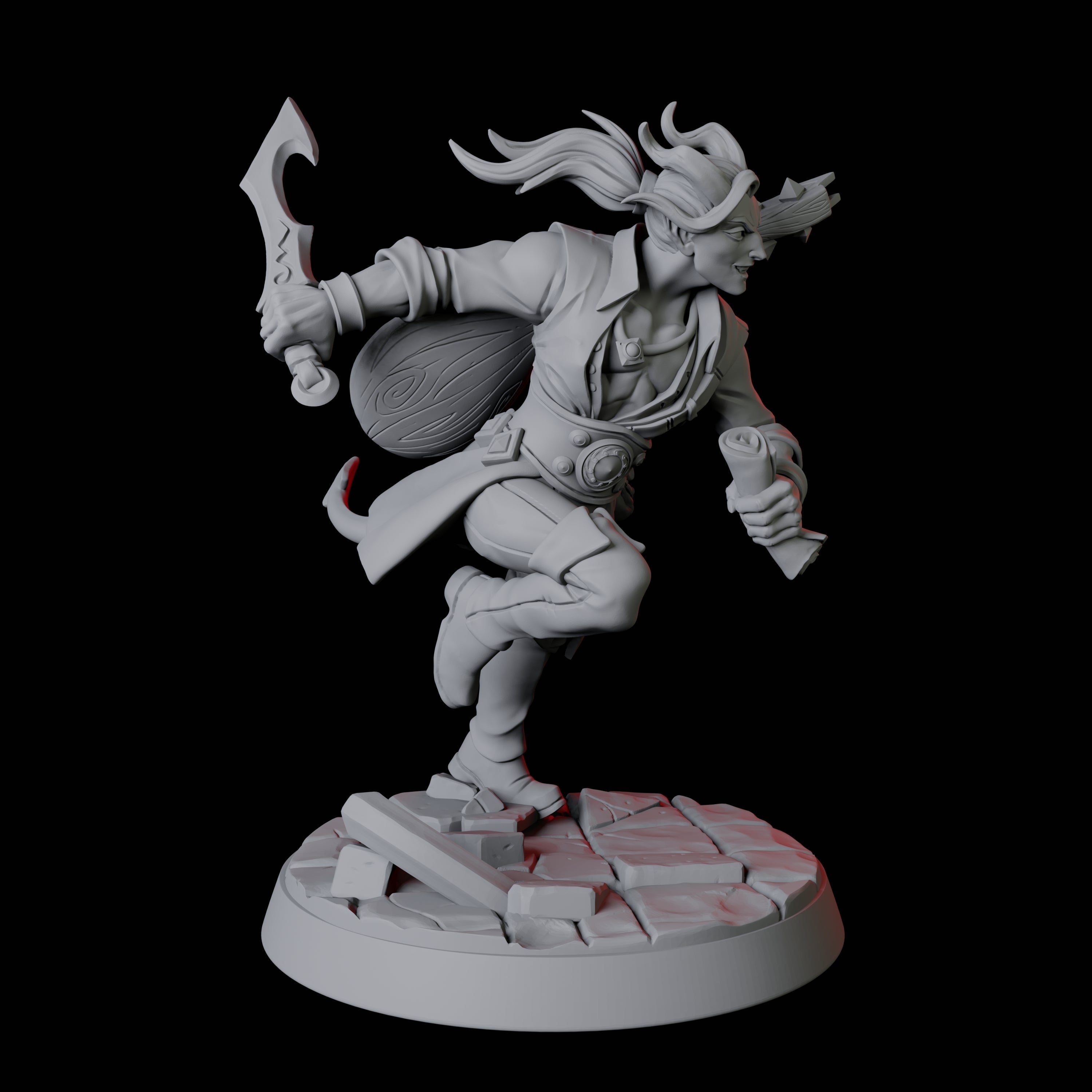 Tiefling Bard A Miniature for Dungeons and Dragons, Pathfinder or other TTRPGs