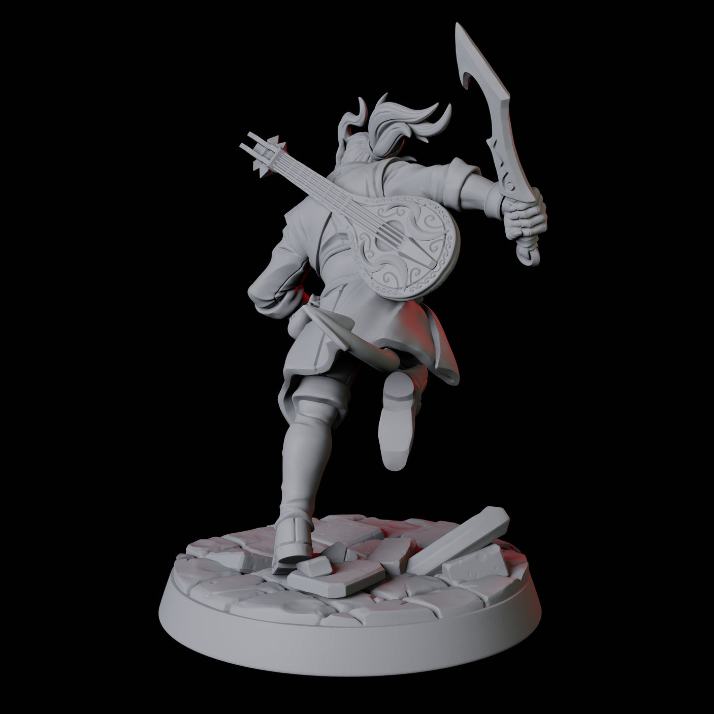 Tiefling Bard A Miniature for Dungeons and Dragons, Pathfinder or other TTRPGs