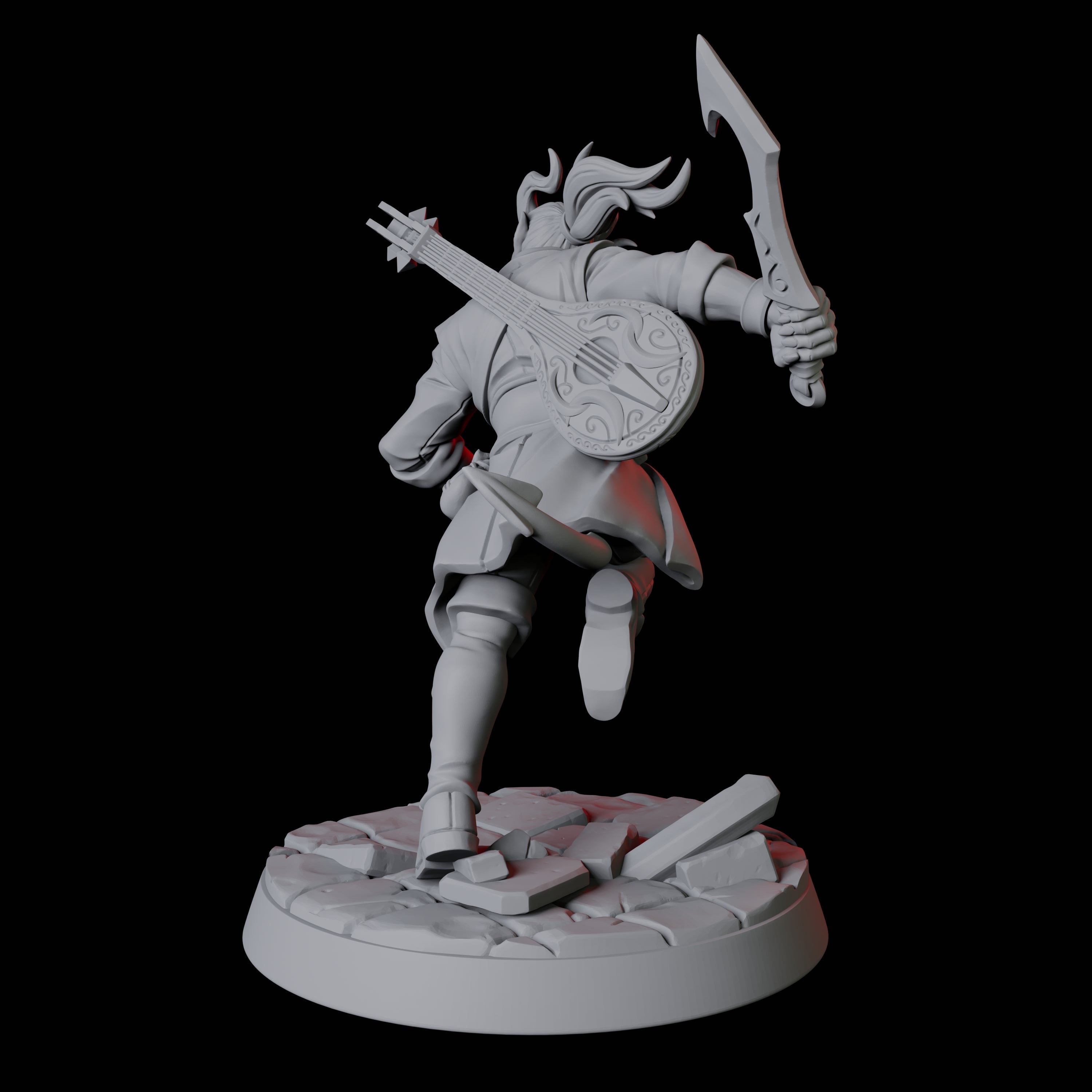 Tiefling Bard A Miniature for Dungeons and Dragons, Pathfinder or other TTRPGs
