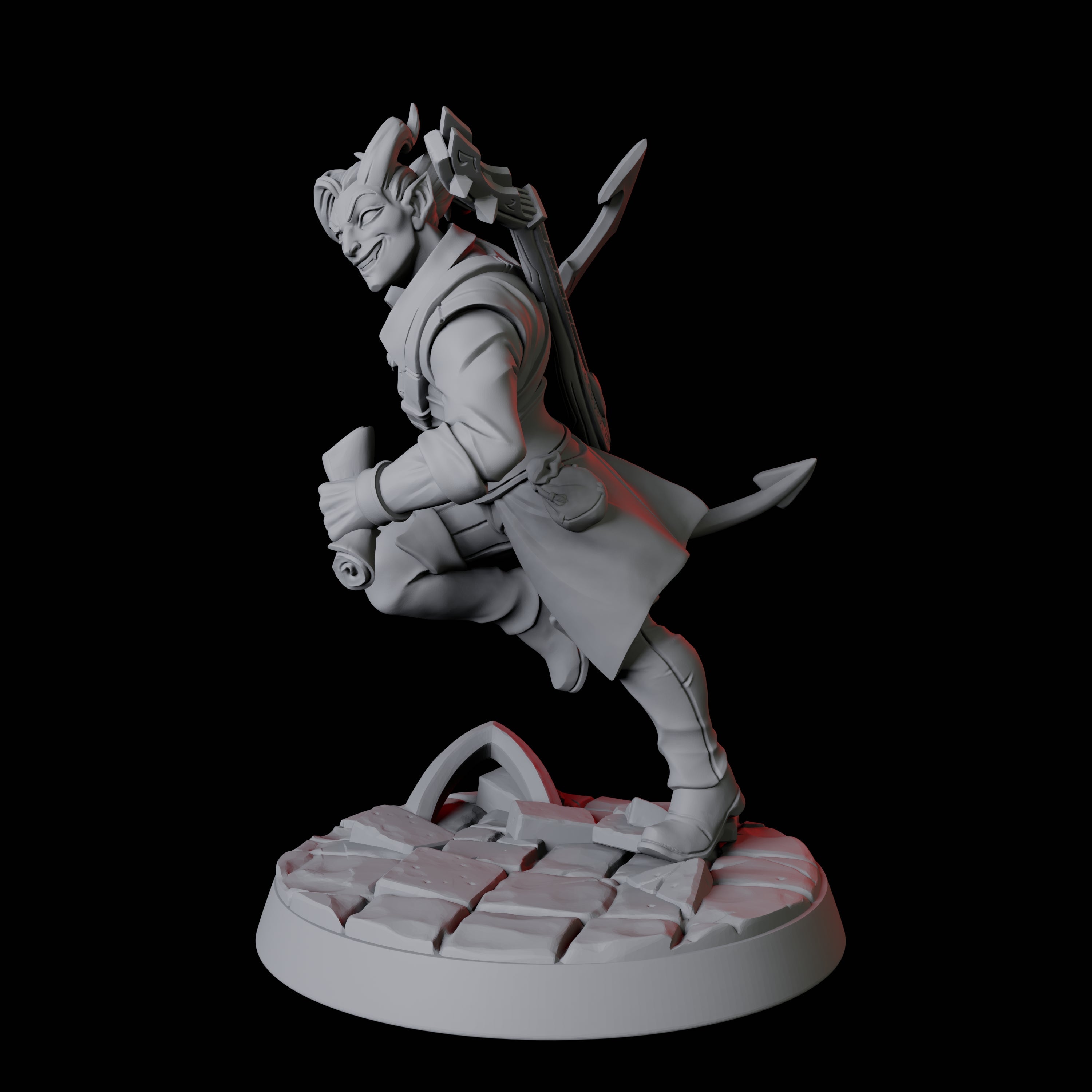 Tiefling Bard A Miniature for Dungeons and Dragons, Pathfinder or other TTRPGs