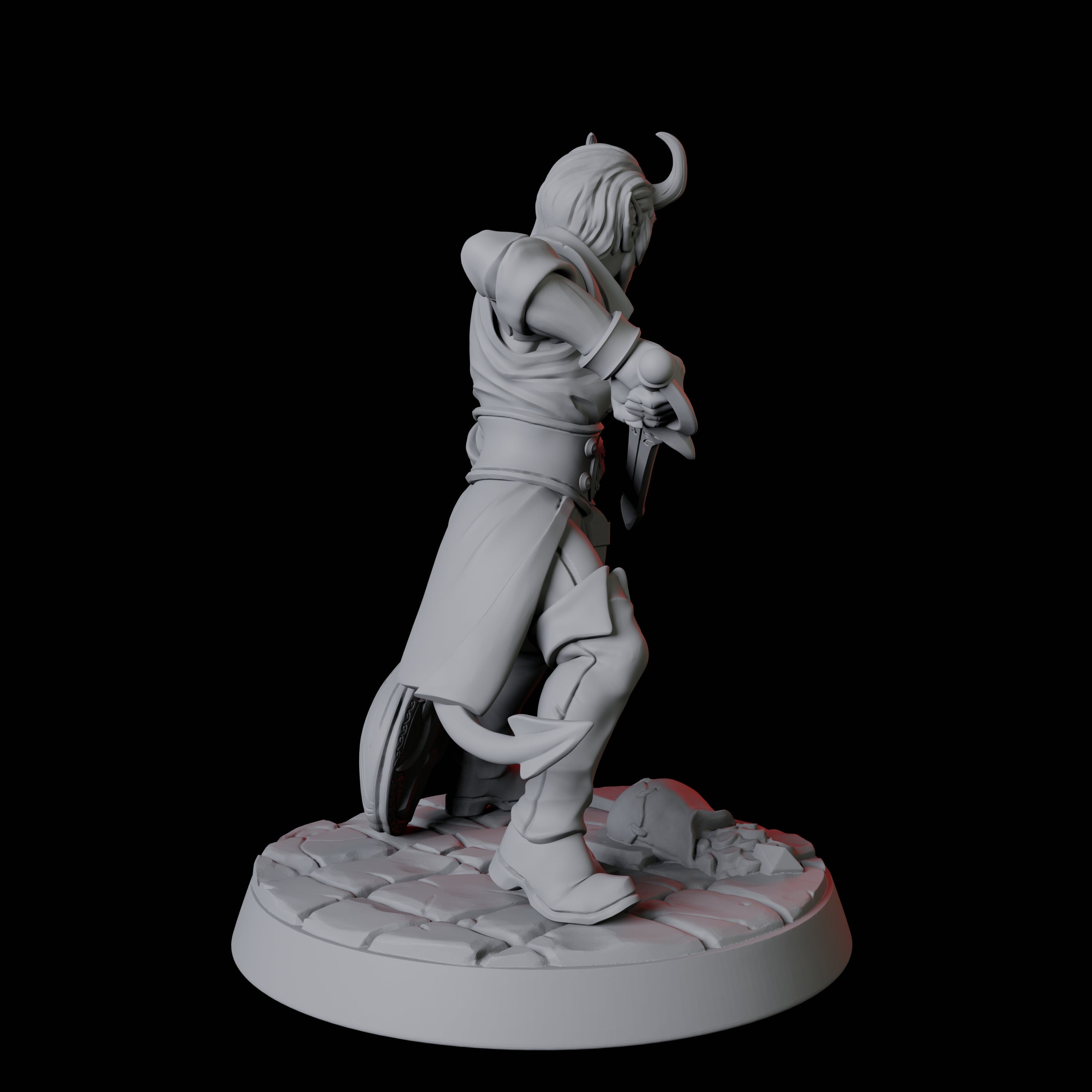 Tiefling Bard B Miniature for Dungeons and Dragons, Pathfinder or other TTRPGs