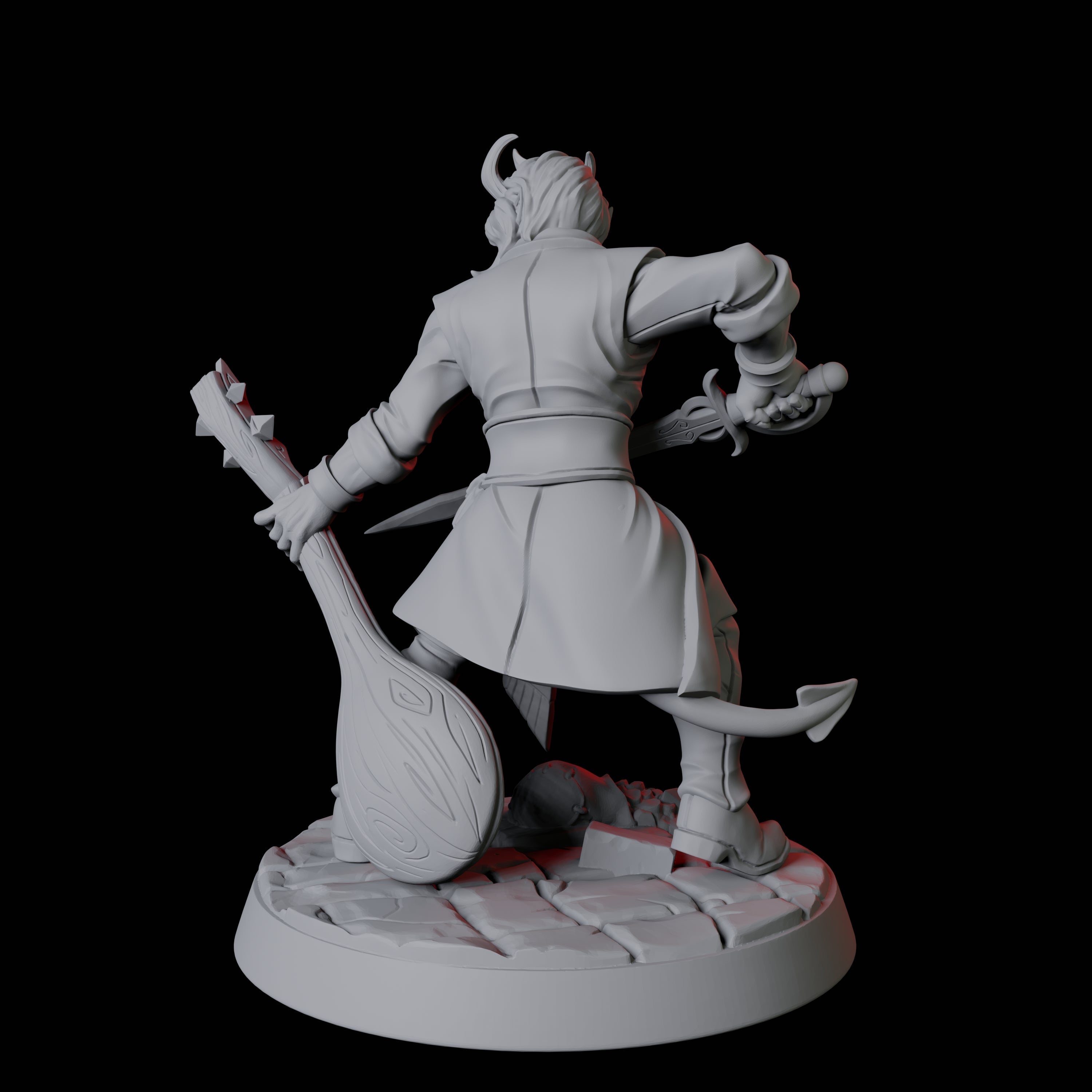 Tiefling Bard B Miniature for Dungeons and Dragons, Pathfinder or other TTRPGs