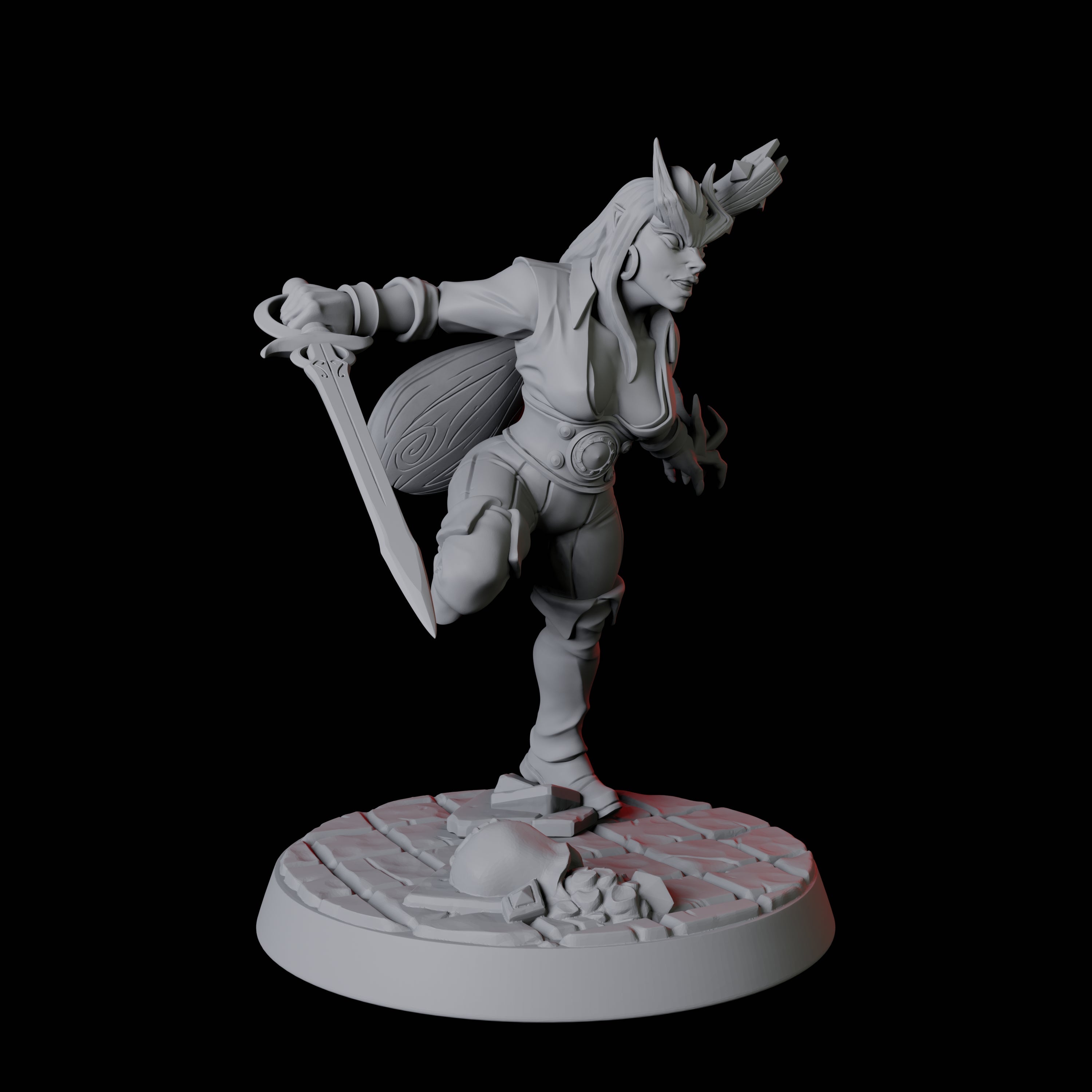 Tiefling Bard D Miniature for Dungeons and Dragons, Pathfinder or other TTRPGs