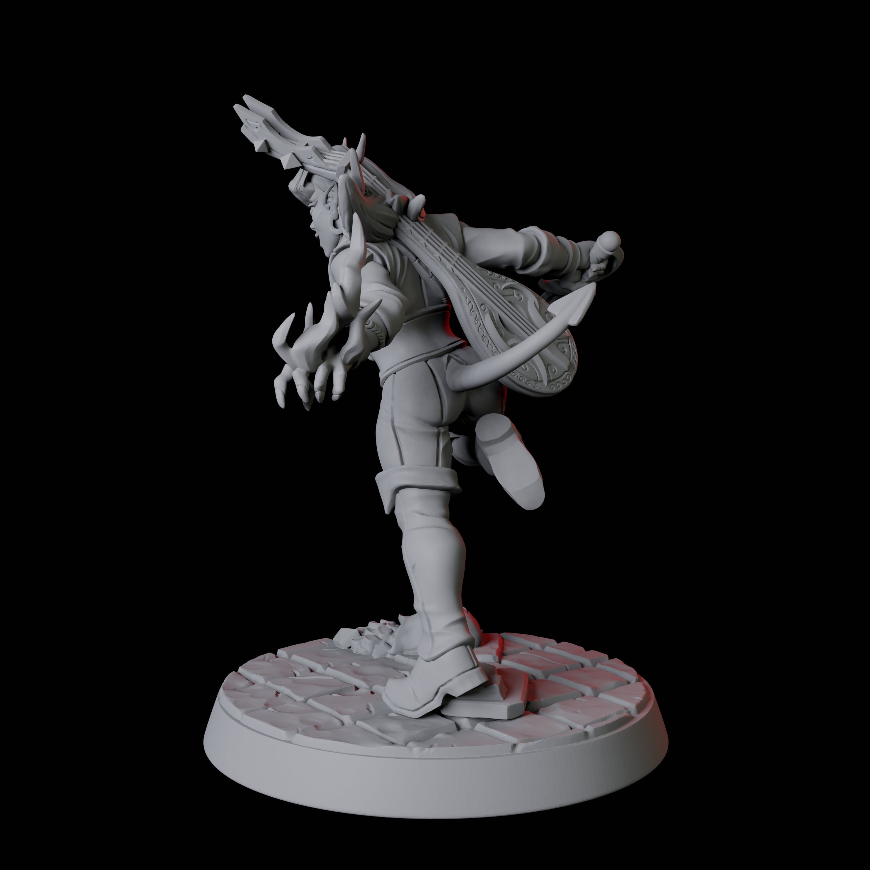 Tiefling Bard D Miniature for Dungeons and Dragons, Pathfinder or other TTRPGs