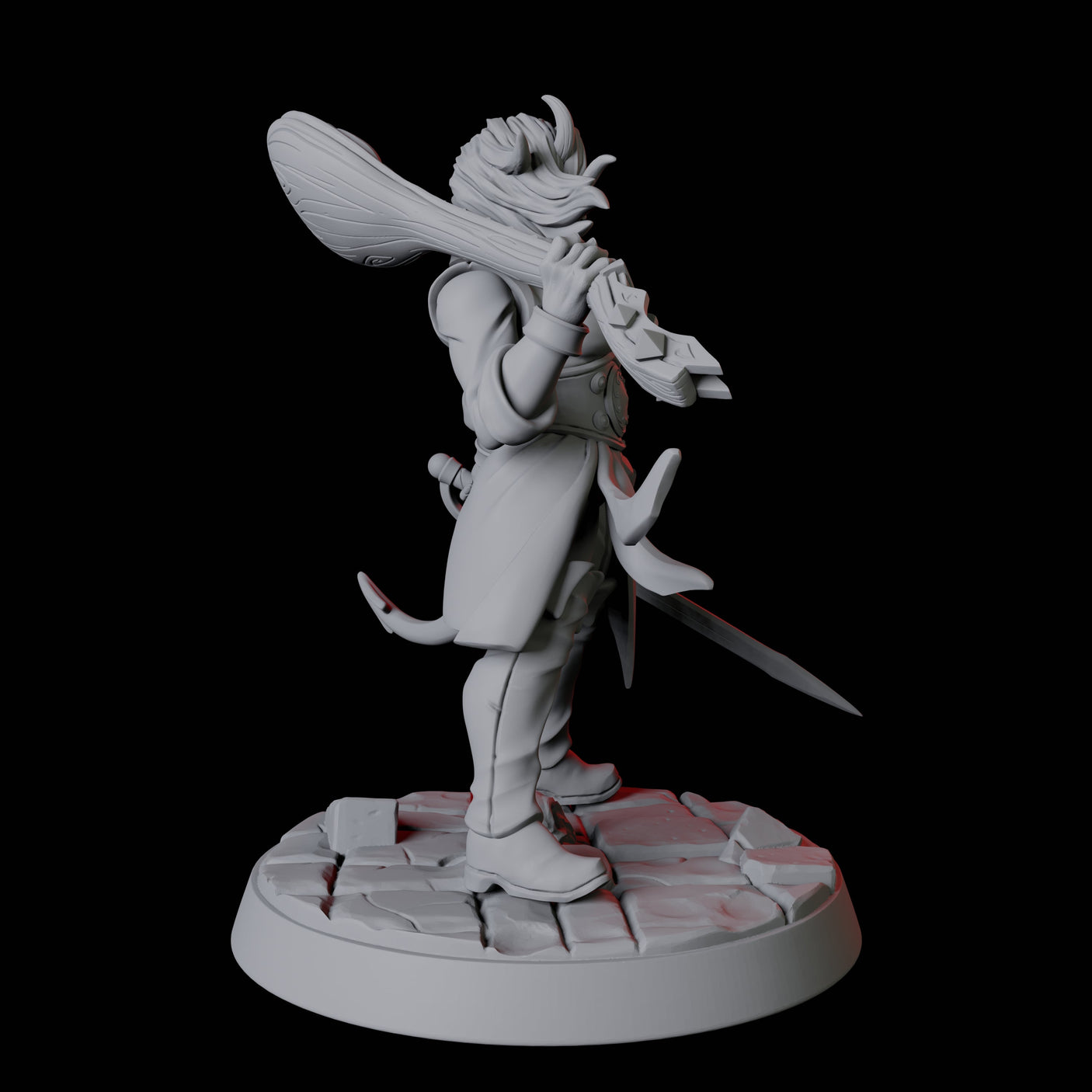 Tiefling Bard E Miniature for Dungeons and Dragons, Pathfinder or other TTRPGs