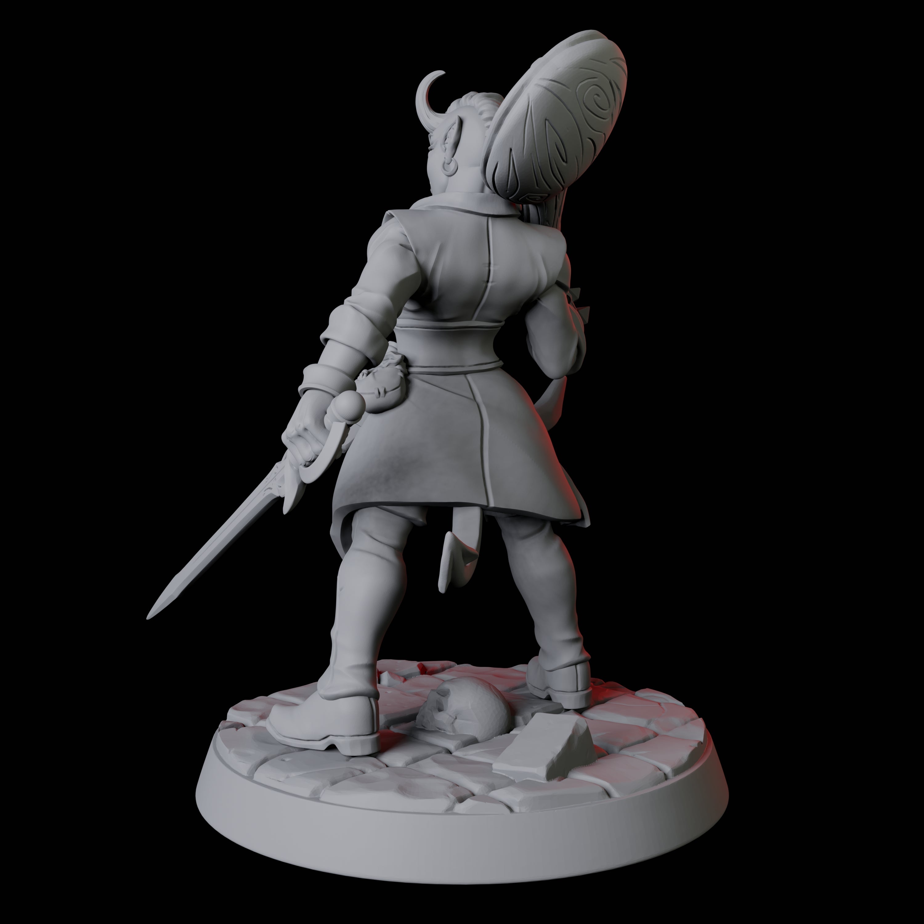 Tiefling Bard E Miniature for Dungeons and Dragons, Pathfinder or other TTRPGs