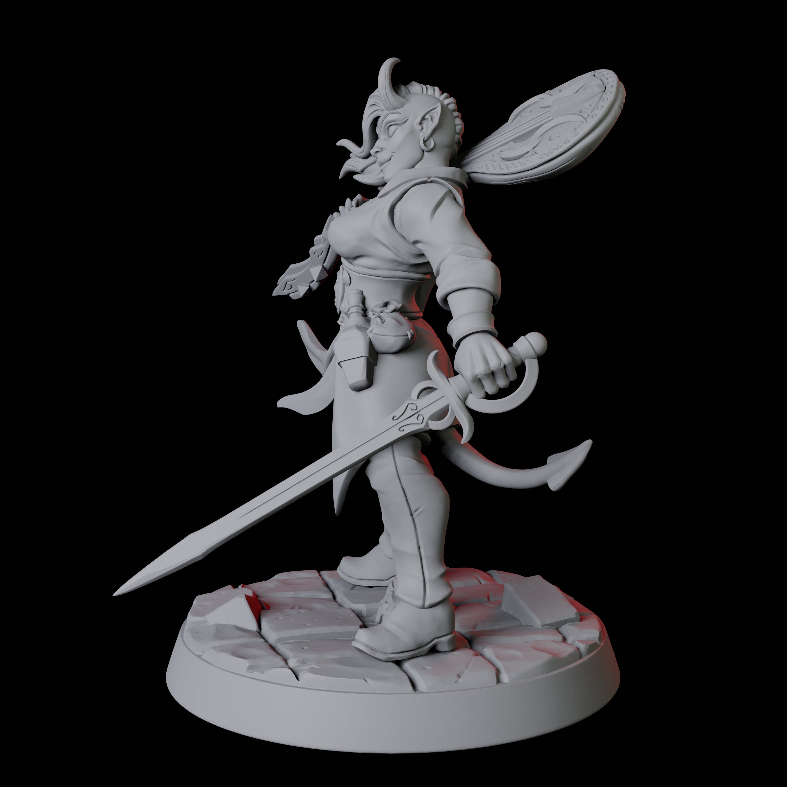 Tiefling Bard E Miniature for Dungeons and Dragons, Pathfinder or other TTRPGs