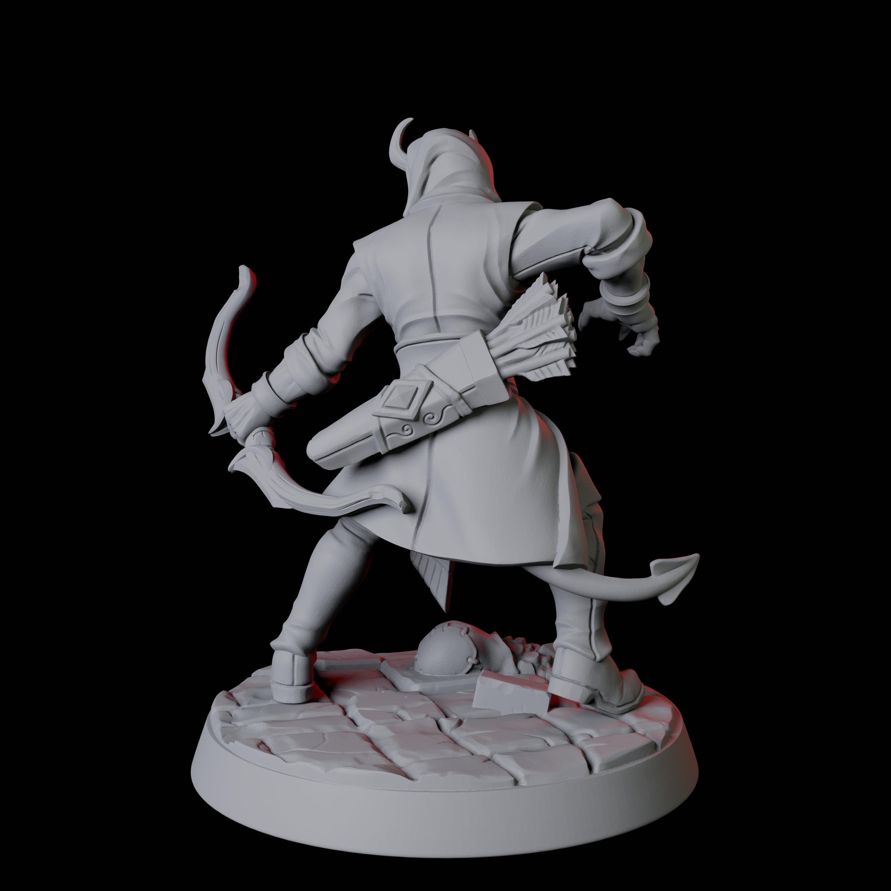Tiefling Fighter B Miniature for Dungeons and Dragons, Pathfinder or other TTRPGs