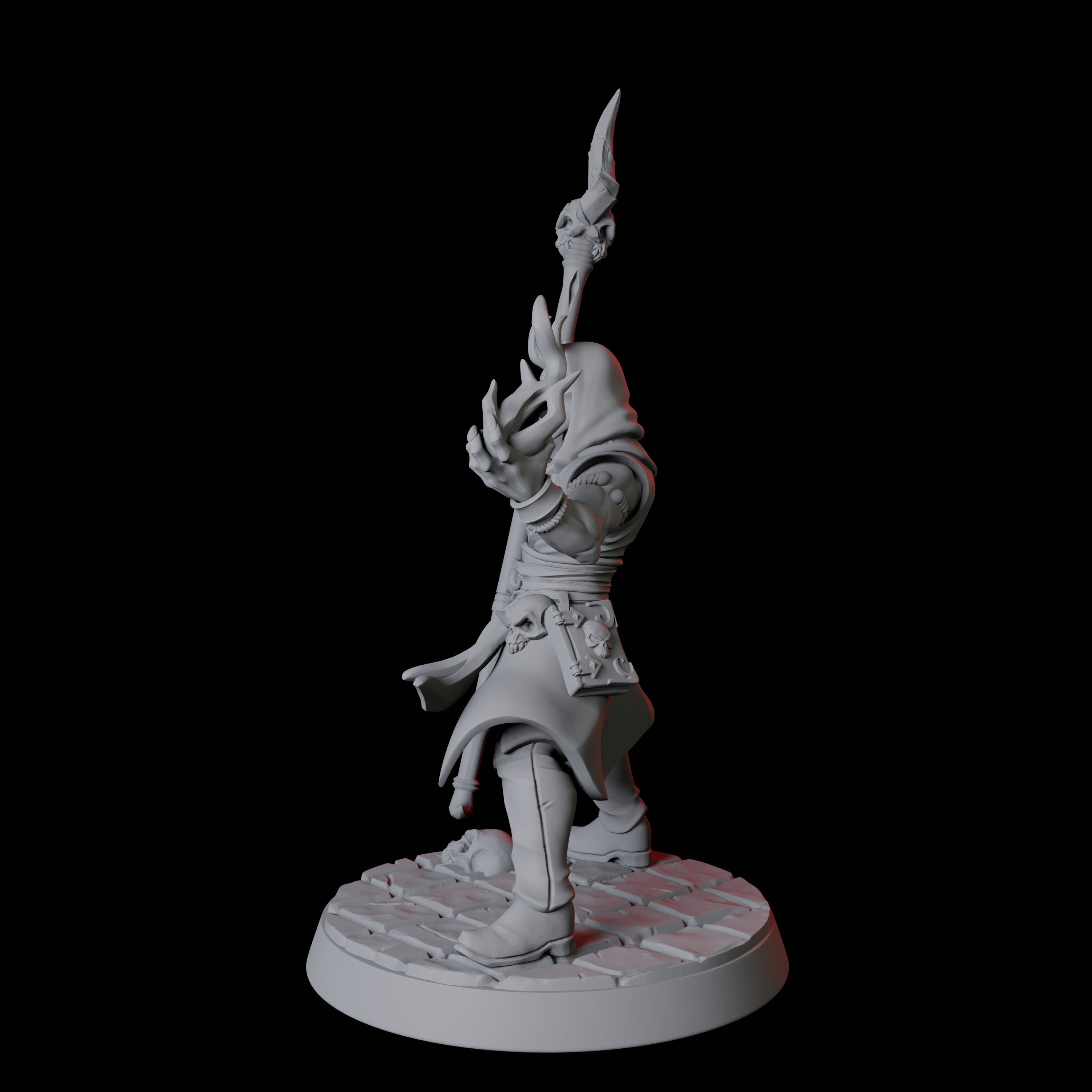 Tiefling Magic Caster C Miniature for Dungeons and Dragons, Pathfinder or other TTRPGs