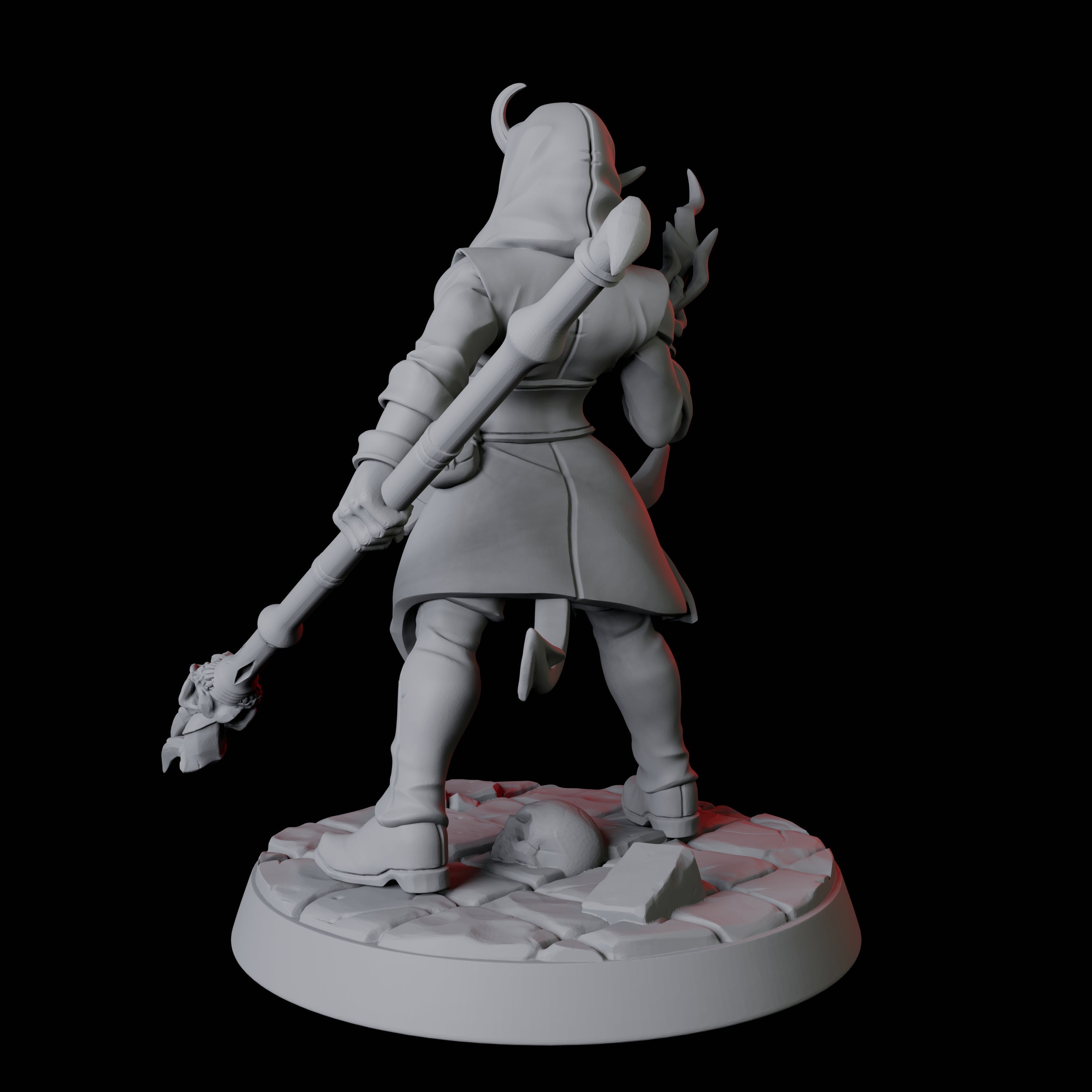 Tiefling Magic Caster E Miniature for Dungeons and Dragons, Pathfinder or other TTRPGs