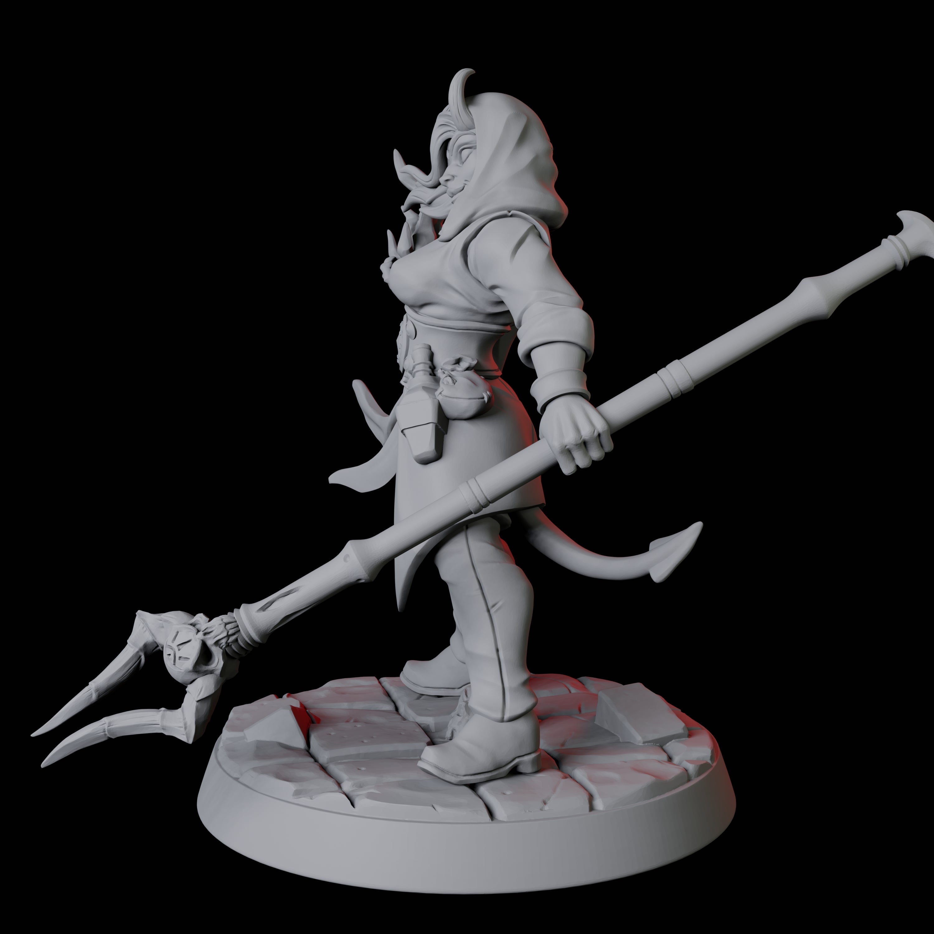 Tiefling Magic Caster E Miniature for Dungeons and Dragons, Pathfinder or other TTRPGs