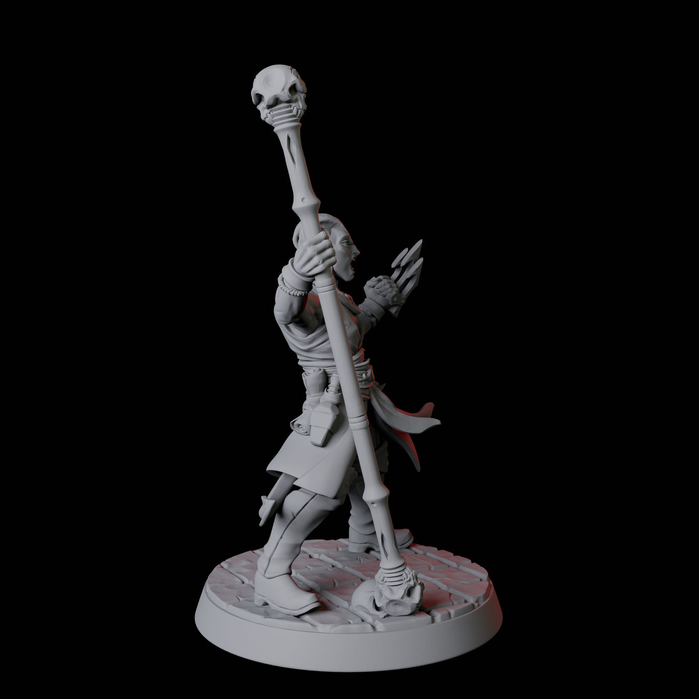 Tiefling Monk C Miniature for Dungeons and Dragons, Pathfinder or other TTRPGs