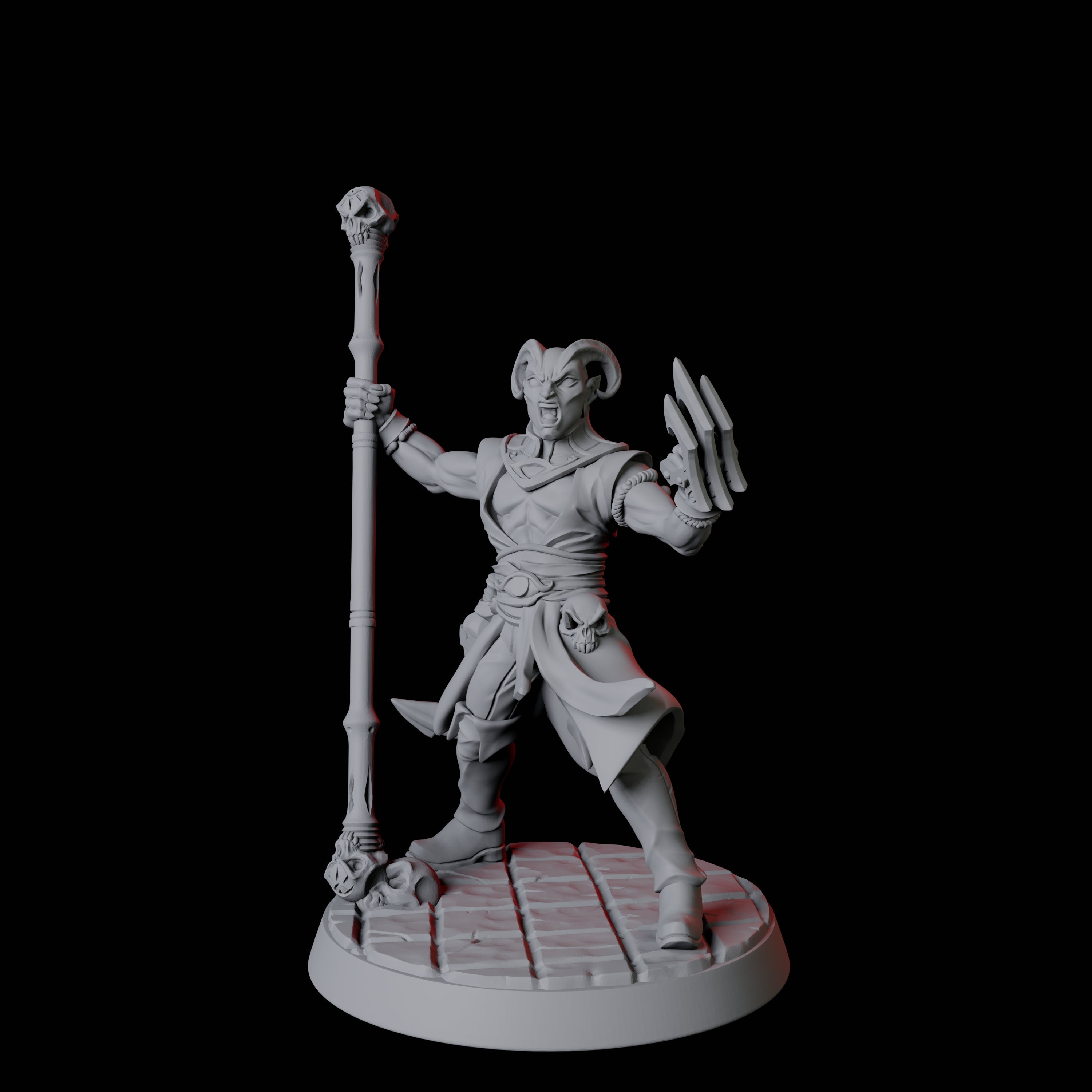 Tiefling Monk C Miniature for Dungeons and Dragons, Pathfinder or other TTRPGs