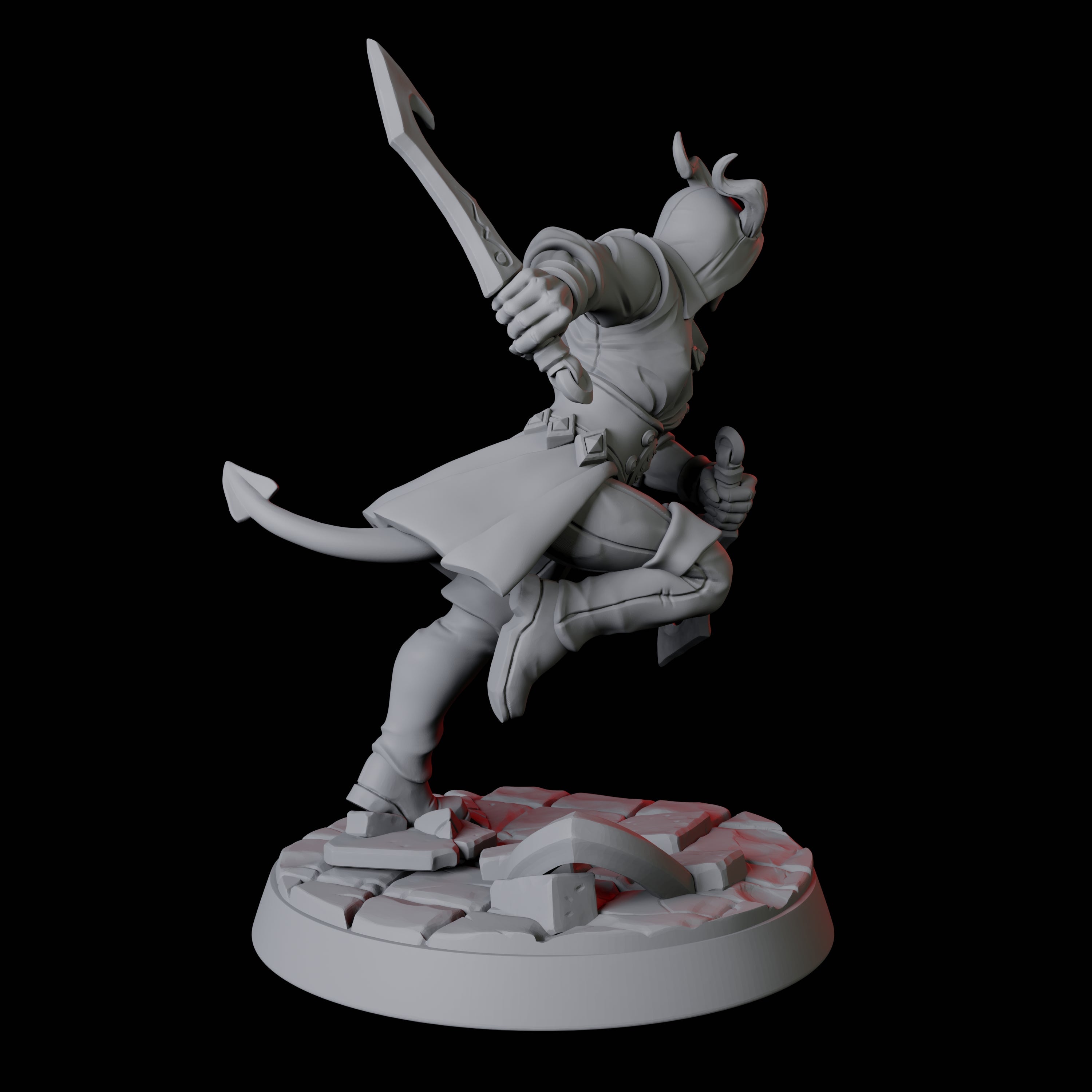 Tiefling Rogue A Miniature for Dungeons and Dragons, Pathfinder or other TTRPGs
