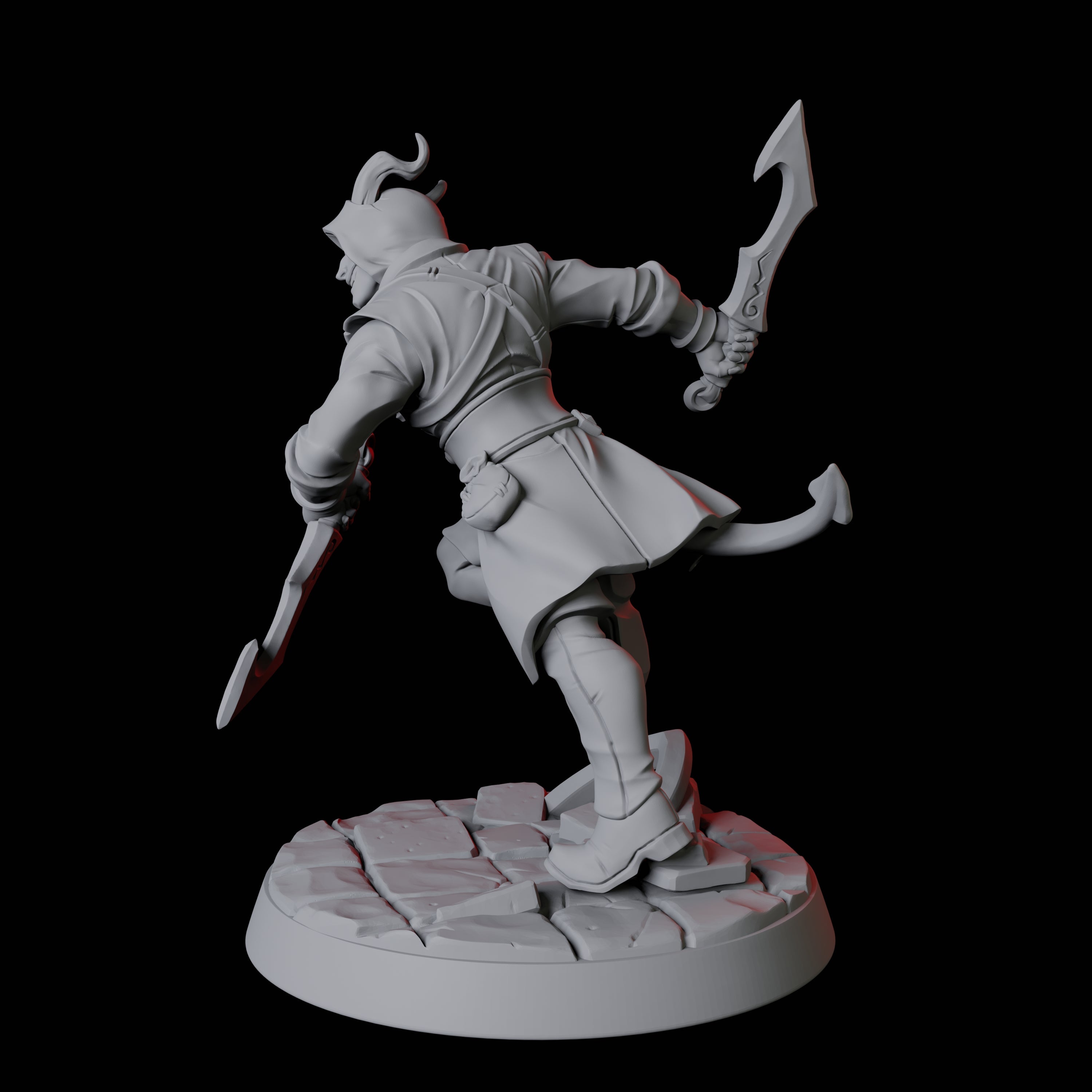 Tiefling Rogue A Miniature for Dungeons and Dragons, Pathfinder or other TTRPGs
