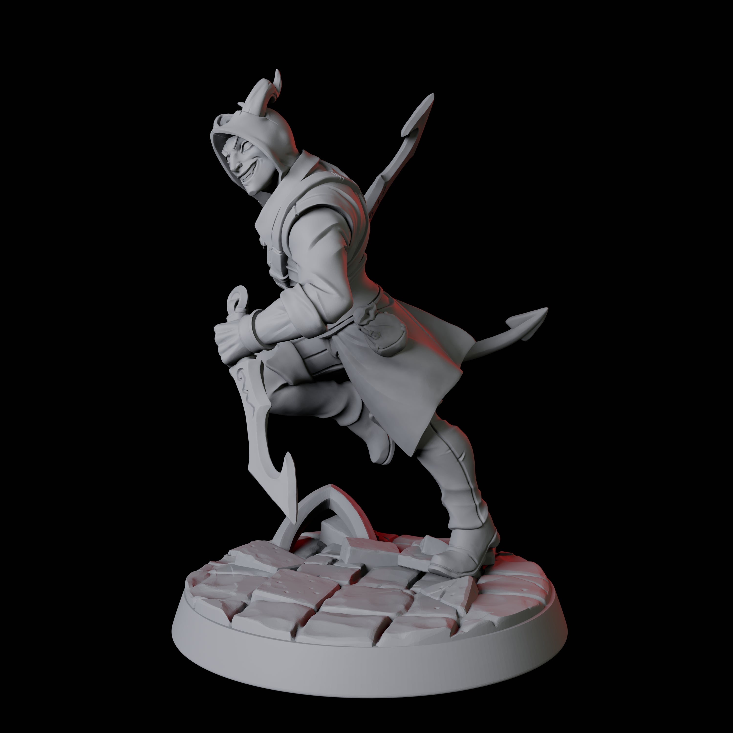 Tiefling Rogue A Miniature for Dungeons and Dragons, Pathfinder or other TTRPGs