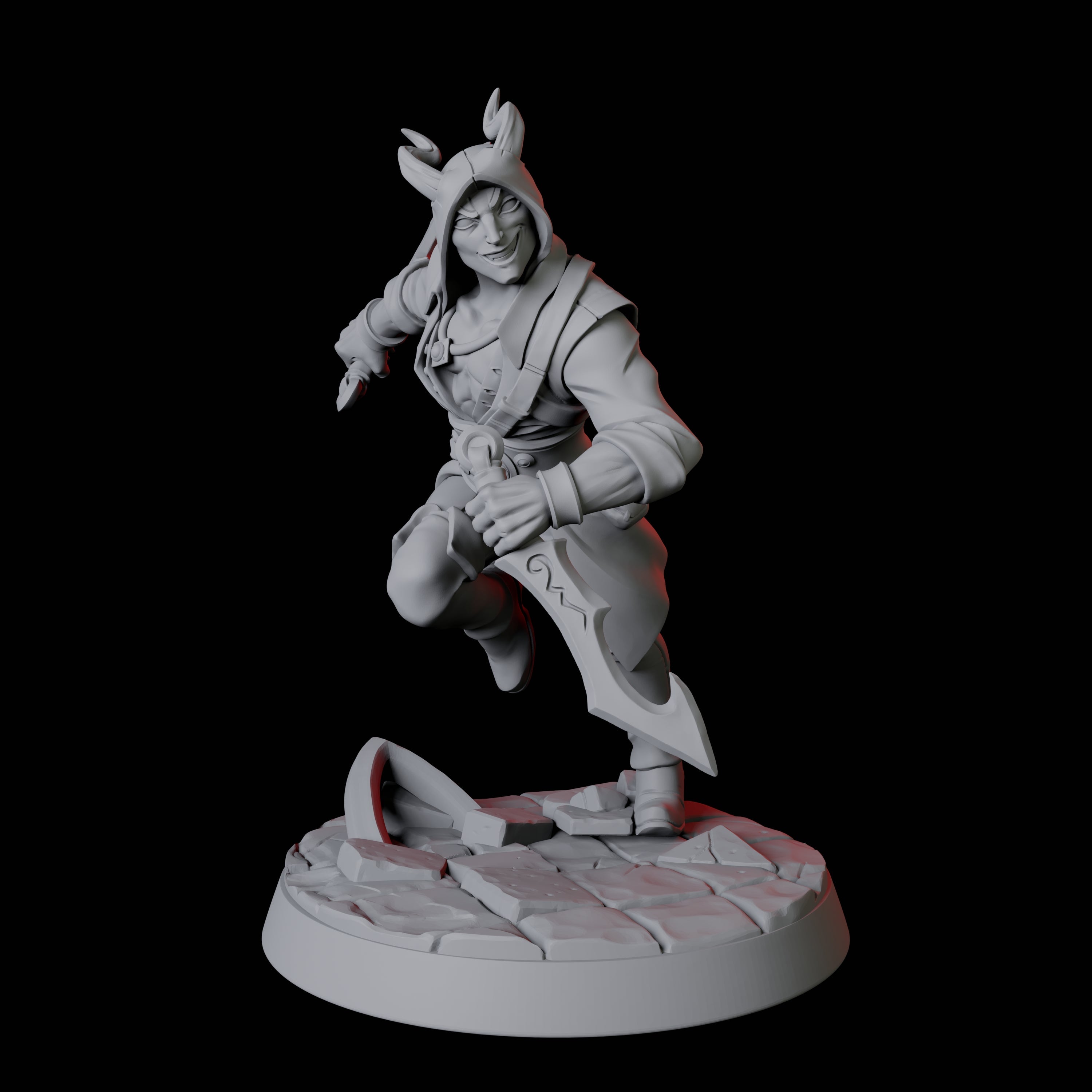 Tiefling Rogue A Miniature for Dungeons and Dragons, Pathfinder or other TTRPGs