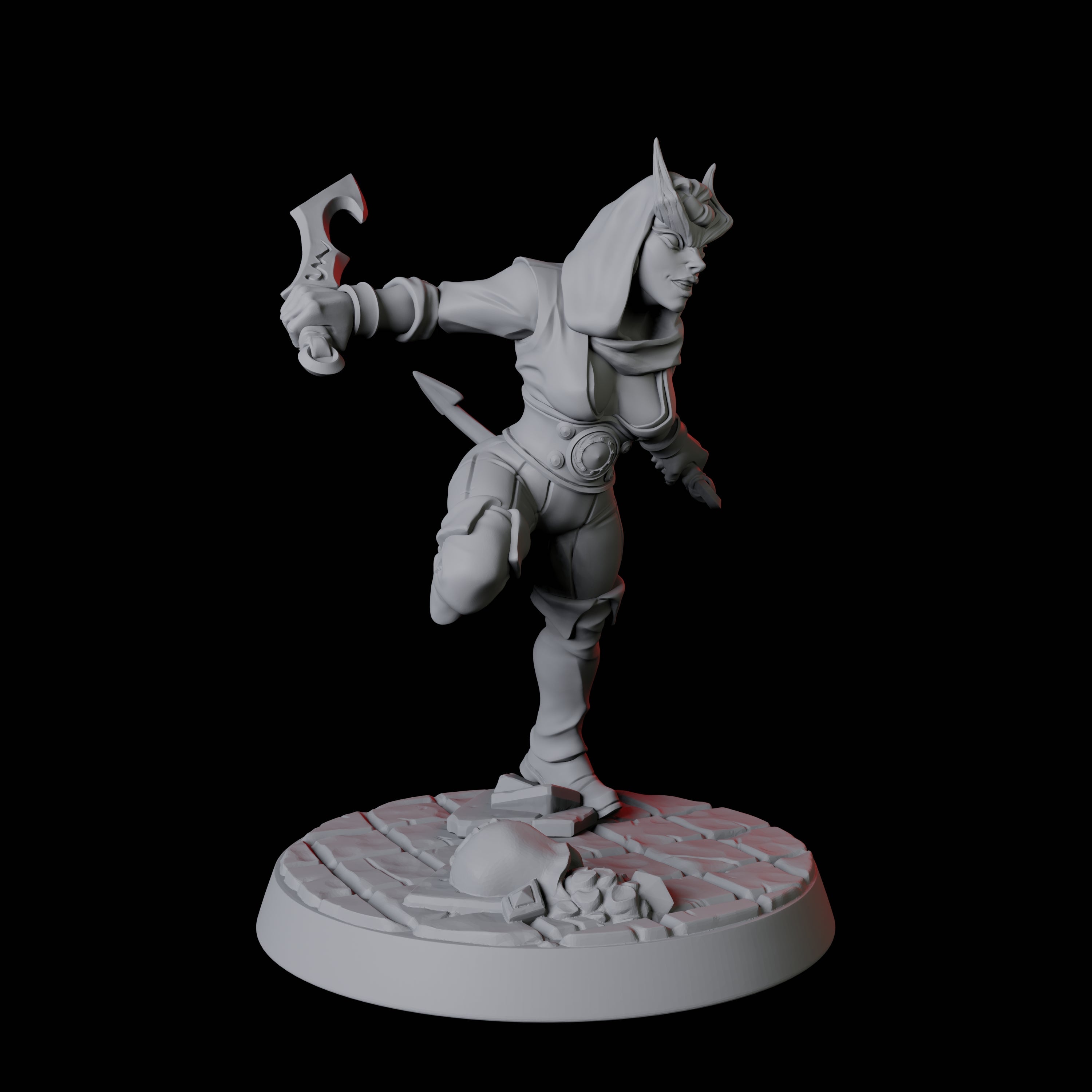 Tiefling Rogue D Miniature for Dungeons and Dragons, Pathfinder or other TTRPGs