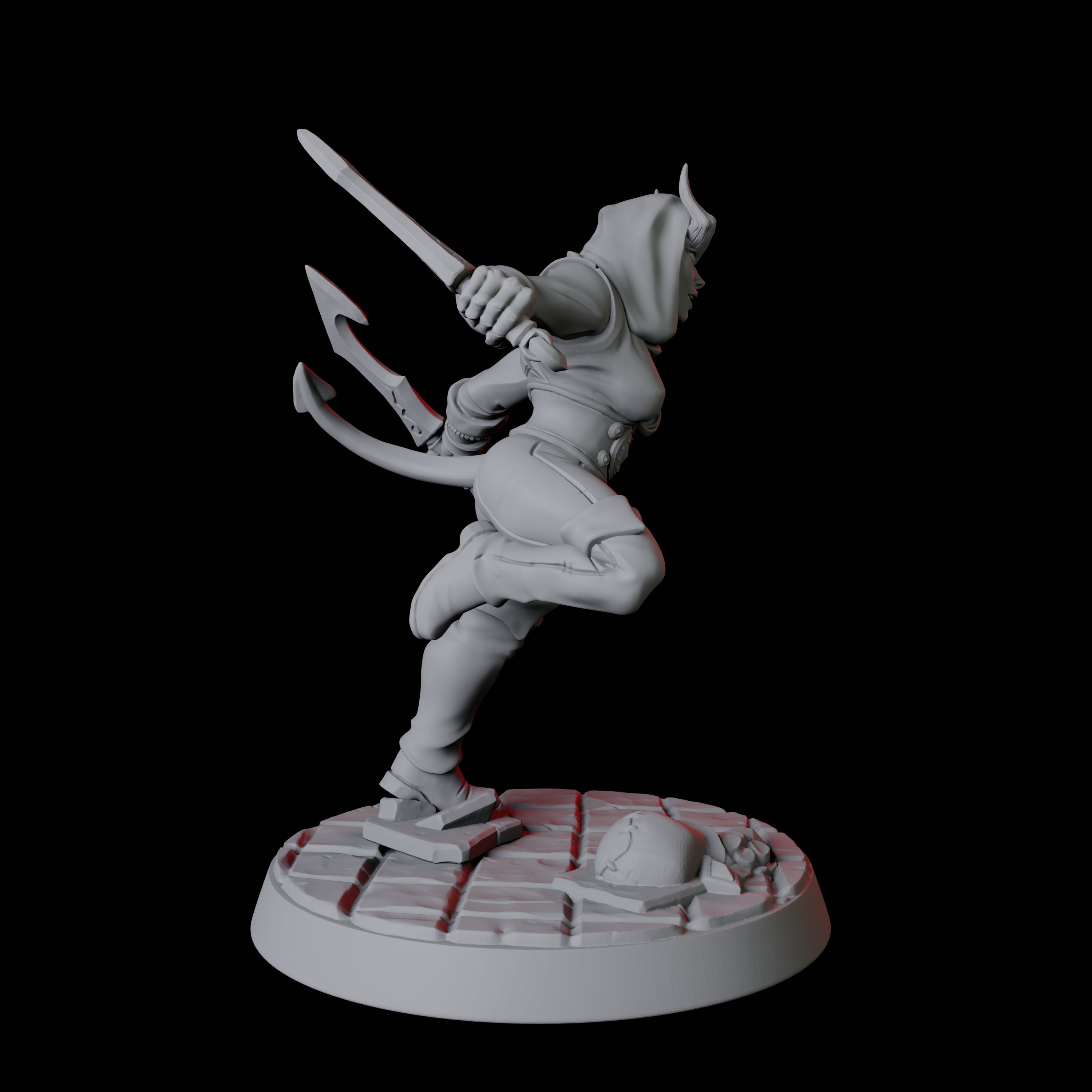 Tiefling Rogue D Miniature for Dungeons and Dragons, Pathfinder or other TTRPGs