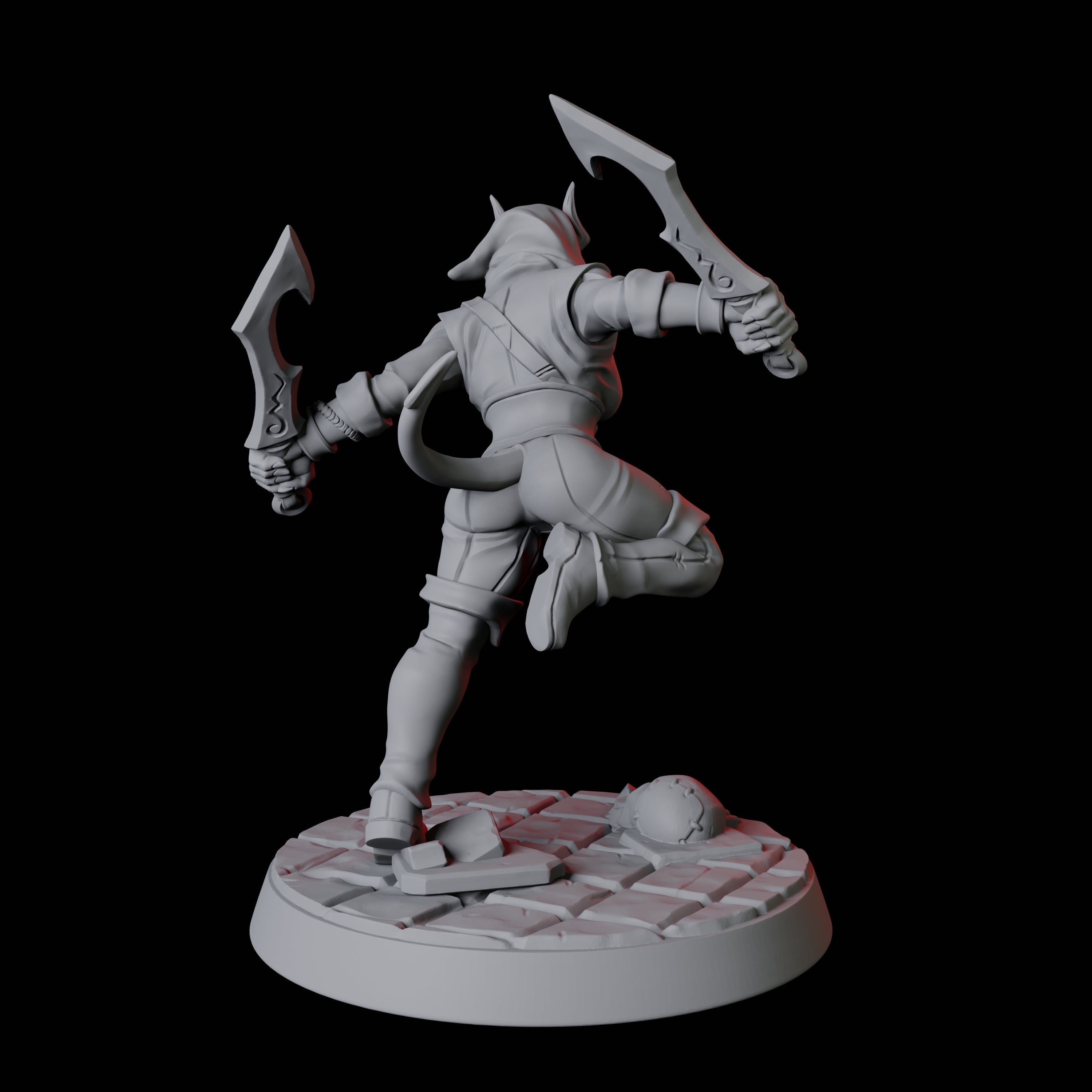 Tiefling Rogue D Miniature for Dungeons and Dragons, Pathfinder or other TTRPGs