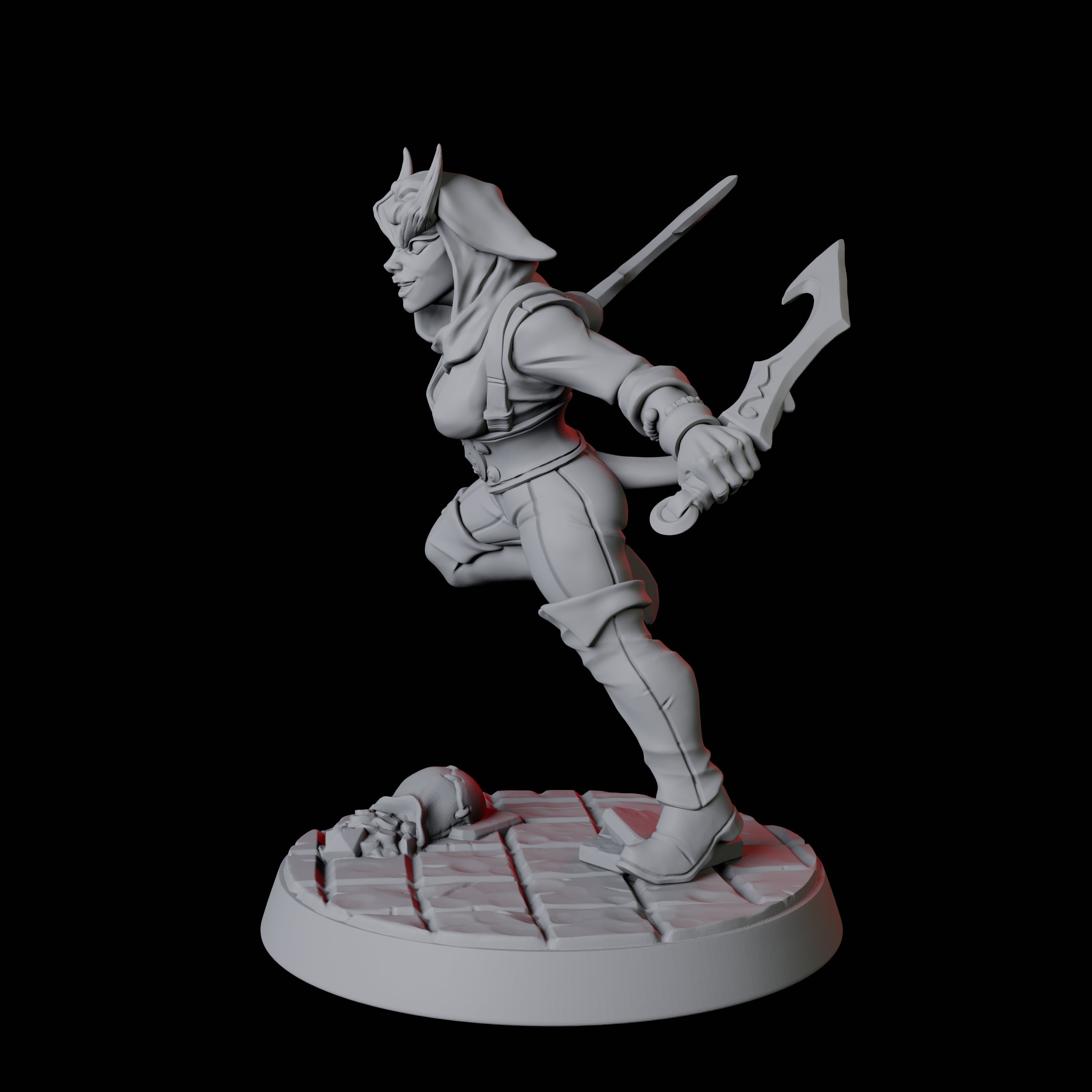 Tiefling Rogue D Miniature for Dungeons and Dragons, Pathfinder or other TTRPGs