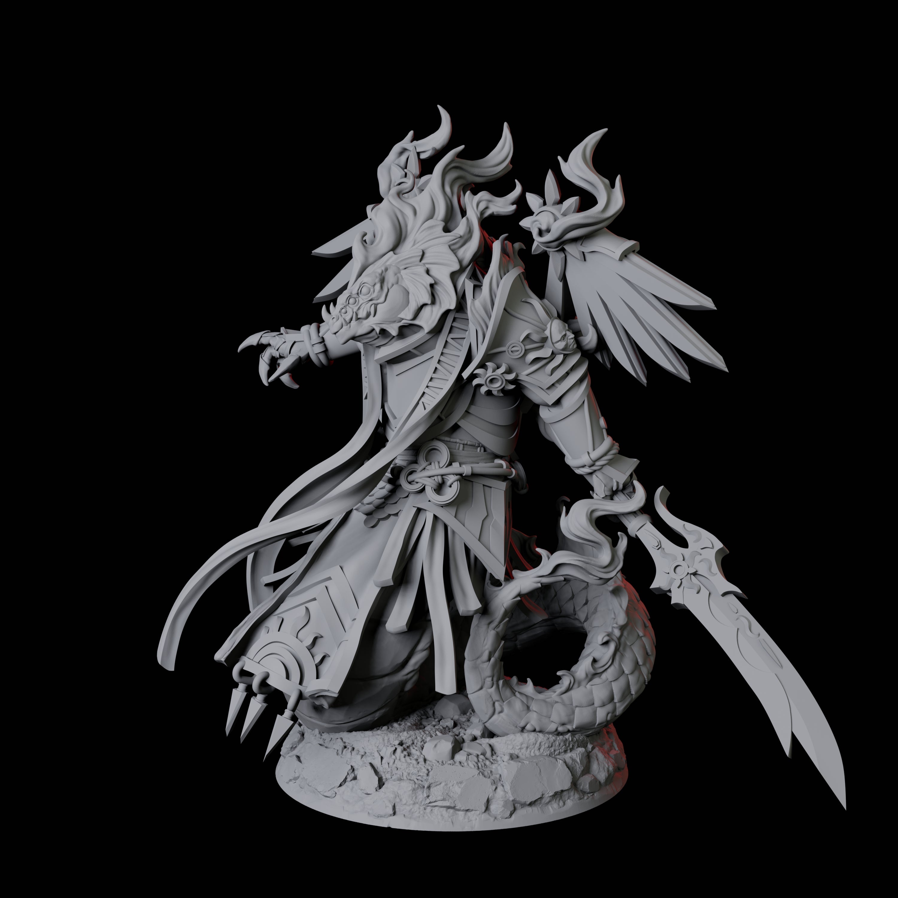 Tinkering Yuan-Ti Abomination Artificer Miniature for Dungeons and Dragons, Pathfinder or other TTRPGs