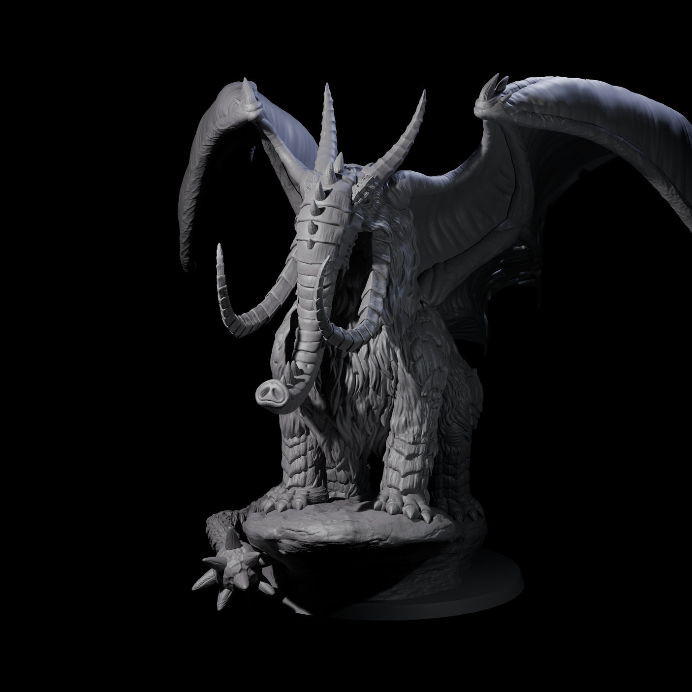 Titanous Thulgant Qlippoth Miniature for Dungeons and Dragons, Pathfinder or other TTRPGs
