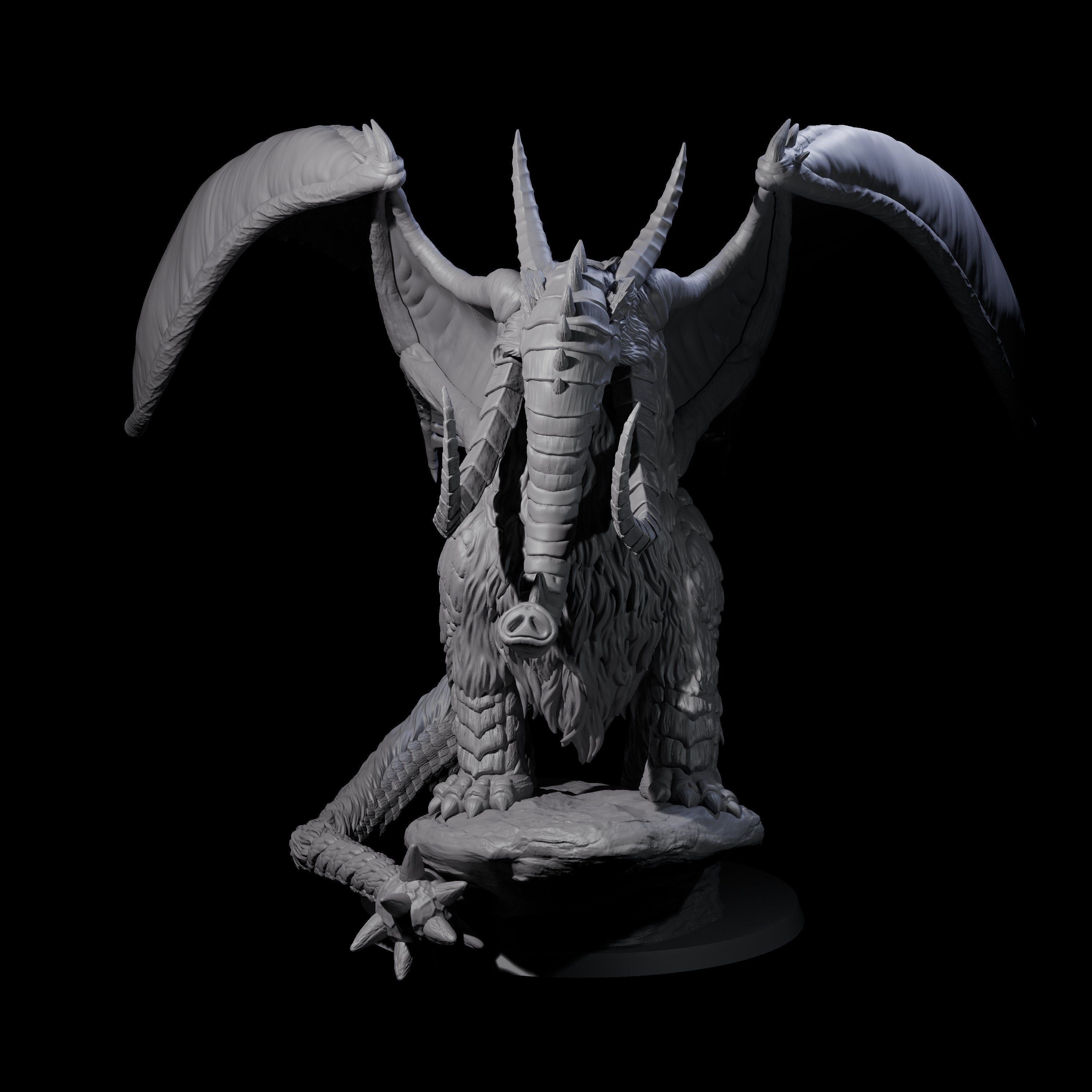 Titanous Thulgant Qlippoth Miniature for Dungeons and Dragons, Pathfinder or other TTRPGs